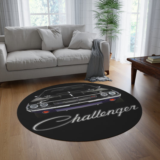 1970 Challenger Round Rug classic,hot Rod, challenger charger,trans Am Car Guy Gift,nova,corvette