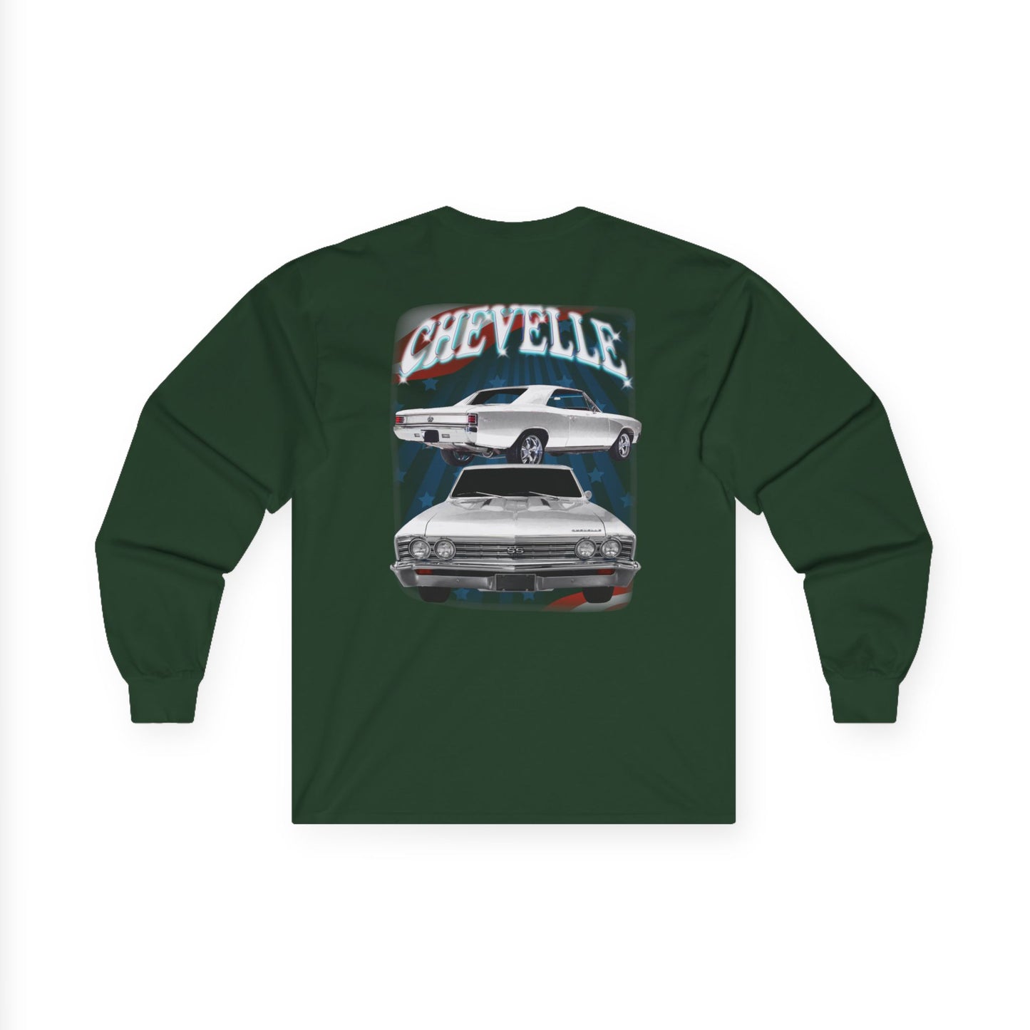 White 1967 Chevelle Ultra Cotton Long Sleeve Tee T Shirt Great Gift