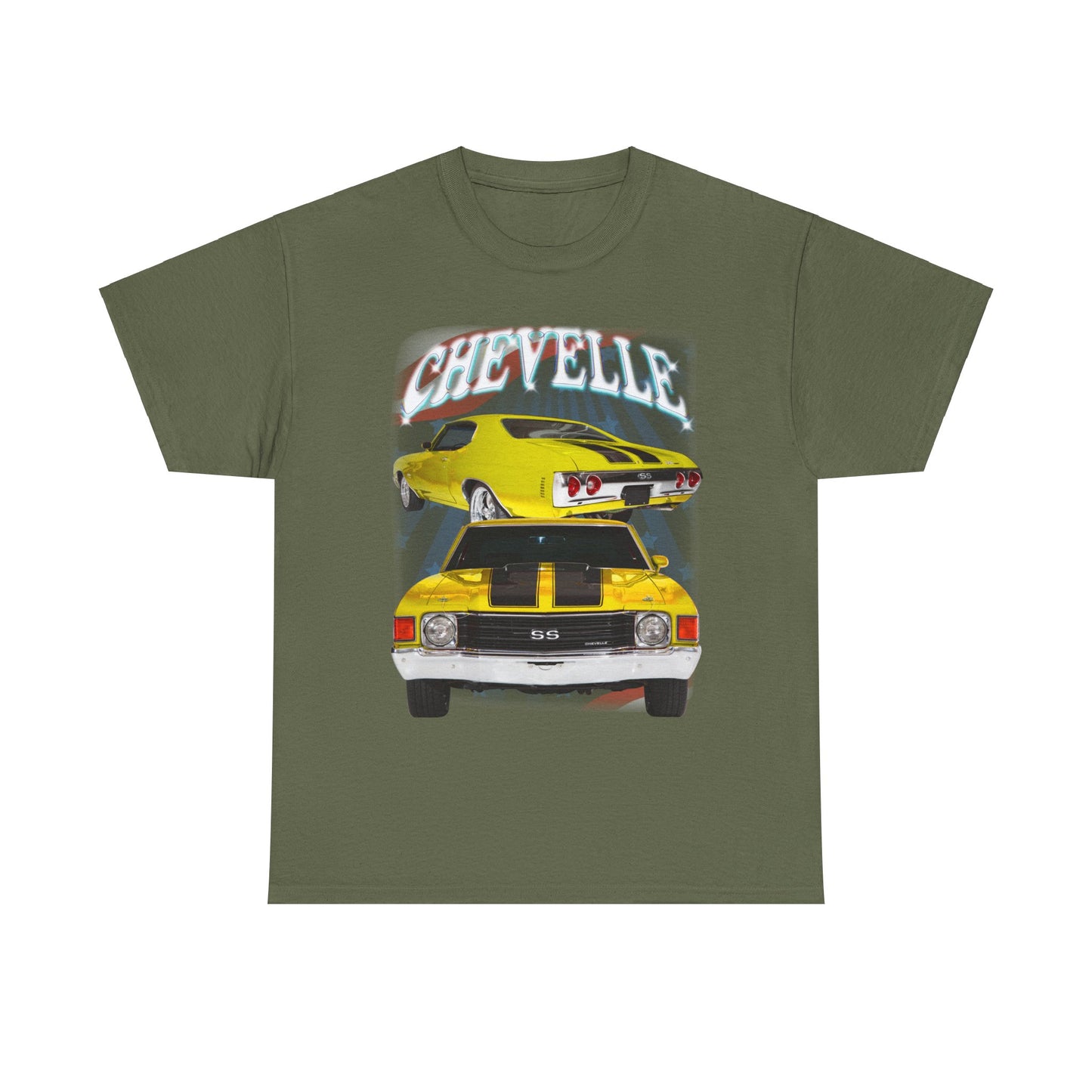 Yellow 1972 Chevelle Unisex Heavy Cotton Tee T Shirt muscle car Great Gift