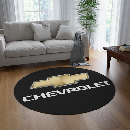 Chevrolet Round Rug Car Guy Gift Man Cave Office