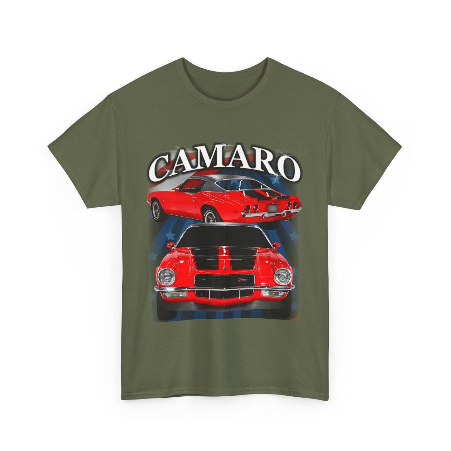 Red Black Stripe 1970 Camaro Unisex Heavy Cotton Tee T Shirt muscle car Gift