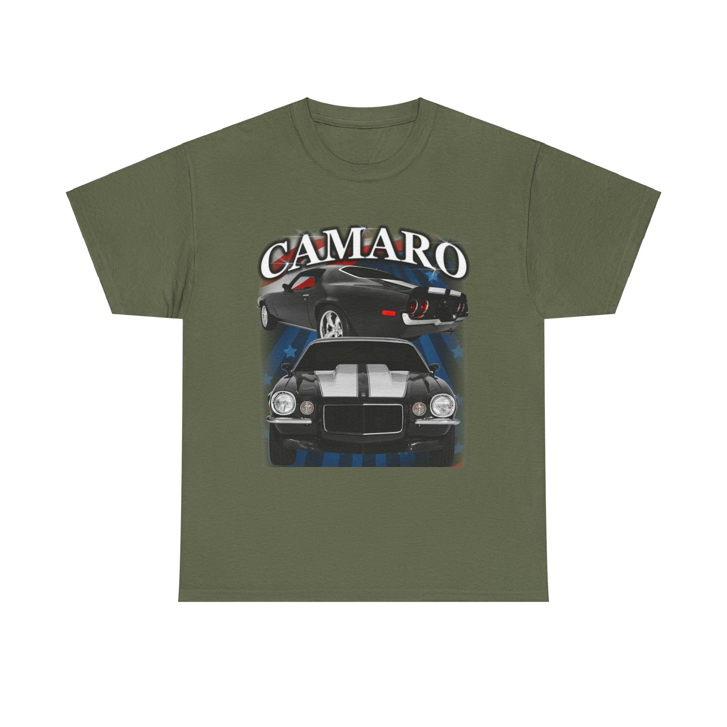 Black w white Stripe 1970 Camaro Unisex Heavy Cotton Tee T Shirt muscle car Gift