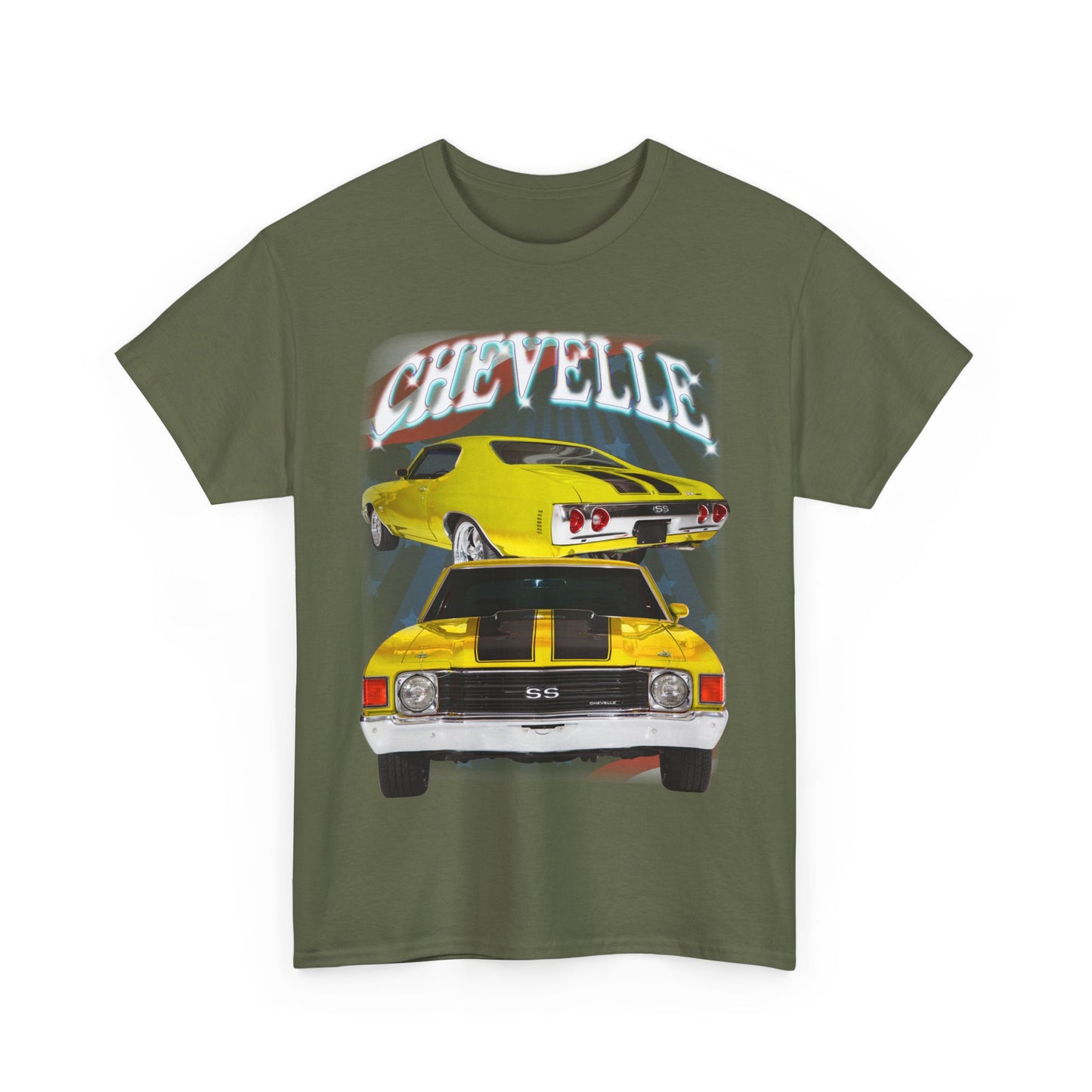 Yellow 1972 Chevelle Unisex Heavy Cotton Tee T Shirt muscle car Great Gift