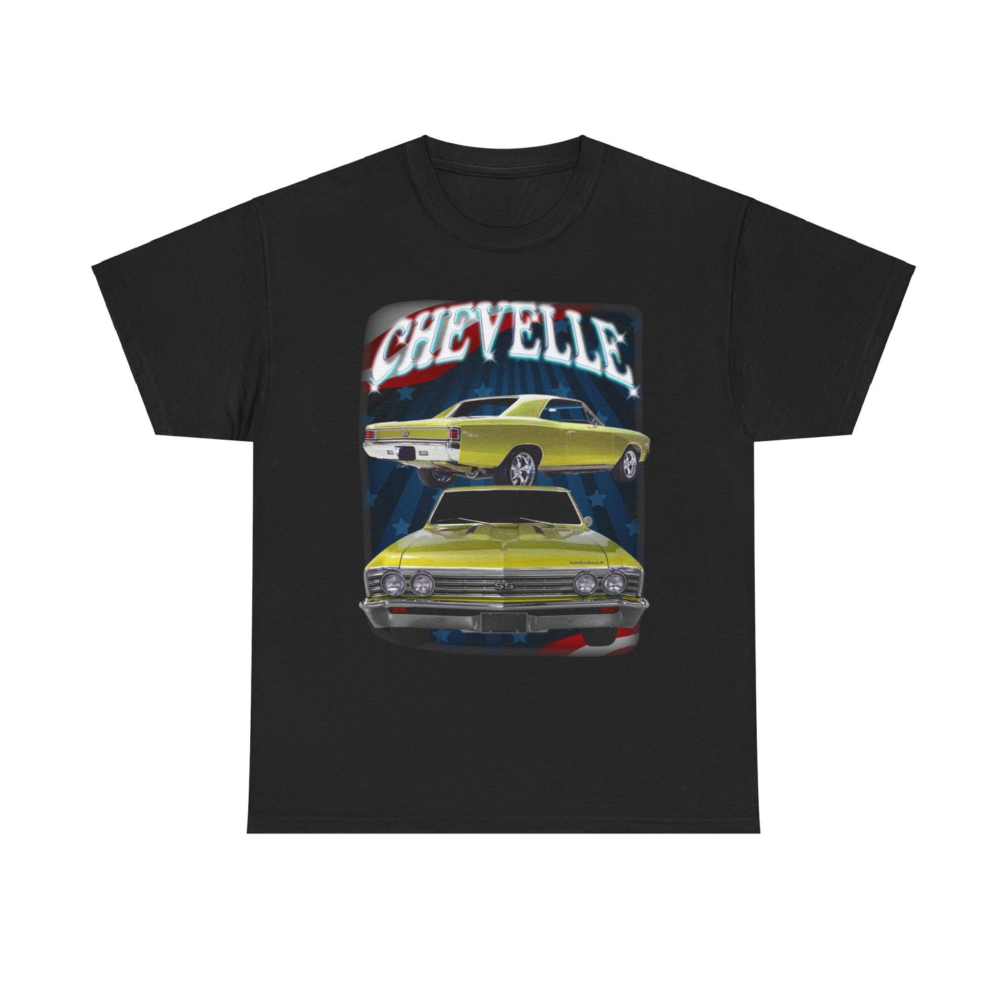 Yellow 1967 Chevelle Unisex Heavy Cotton Tee T Shirt muscle car Great Gift