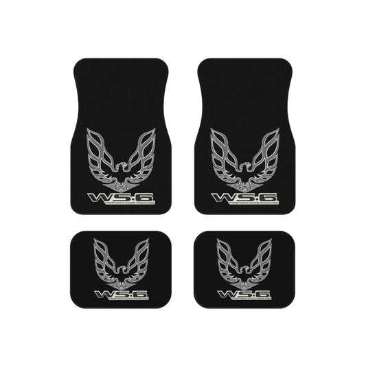 Dark Grey, WS-6 WS6, Grey Logo, Firebird Trans Am, Set of 4 Car Mats,Gift