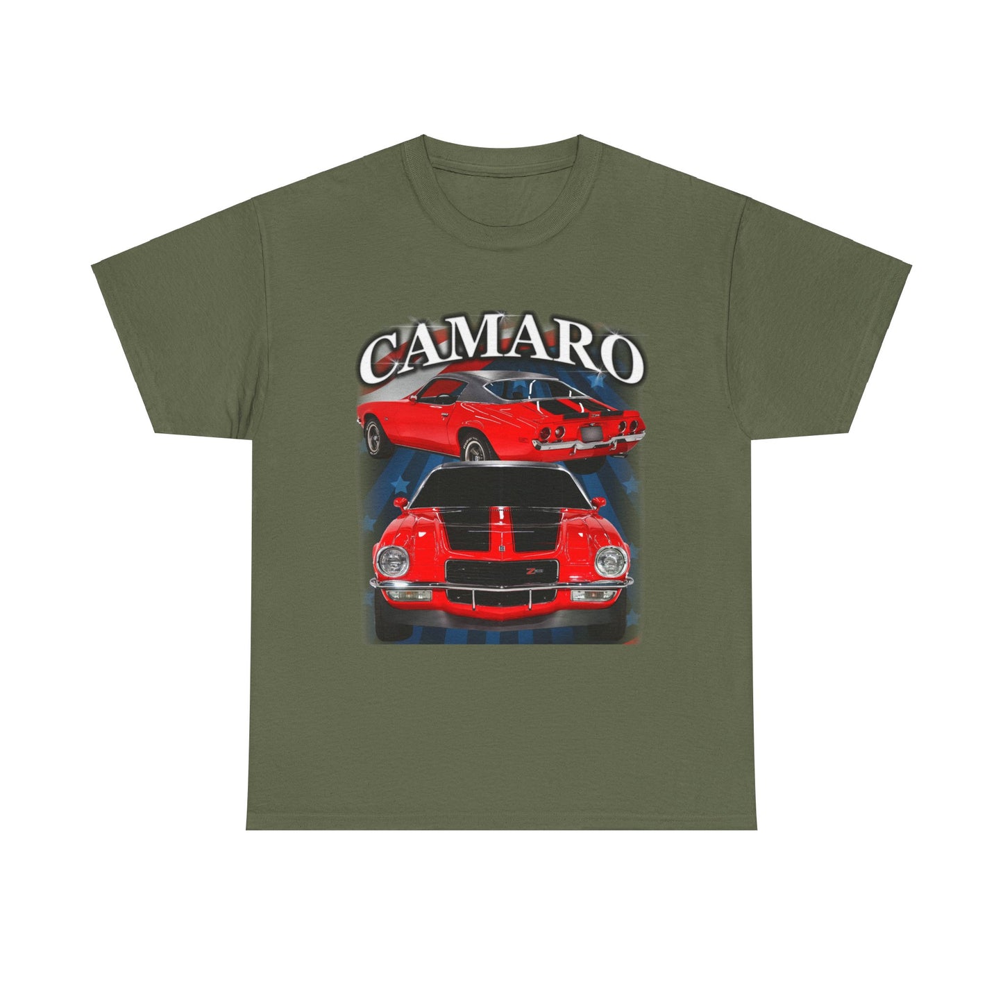 Red Black Stripe 1970 Camaro Unisex Heavy Cotton Tee T Shirt muscle car Gift