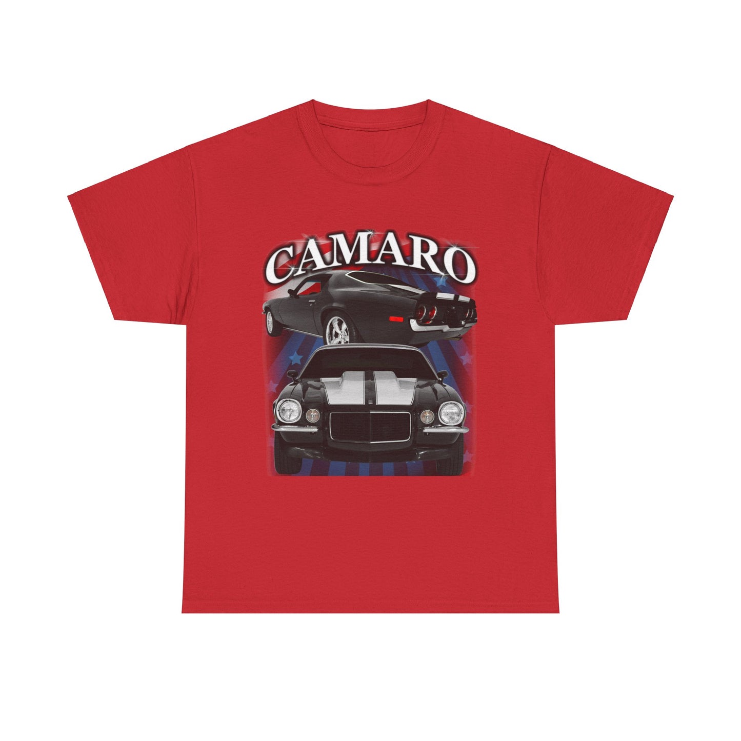 Black w white Stripe 1970 Camaro Unisex Heavy Cotton Tee T Shirt muscle car Gift