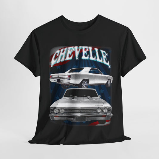 White 1967 Chevelle Unisex Heavy Cotton Tee T Shirt muscle car Great Gift