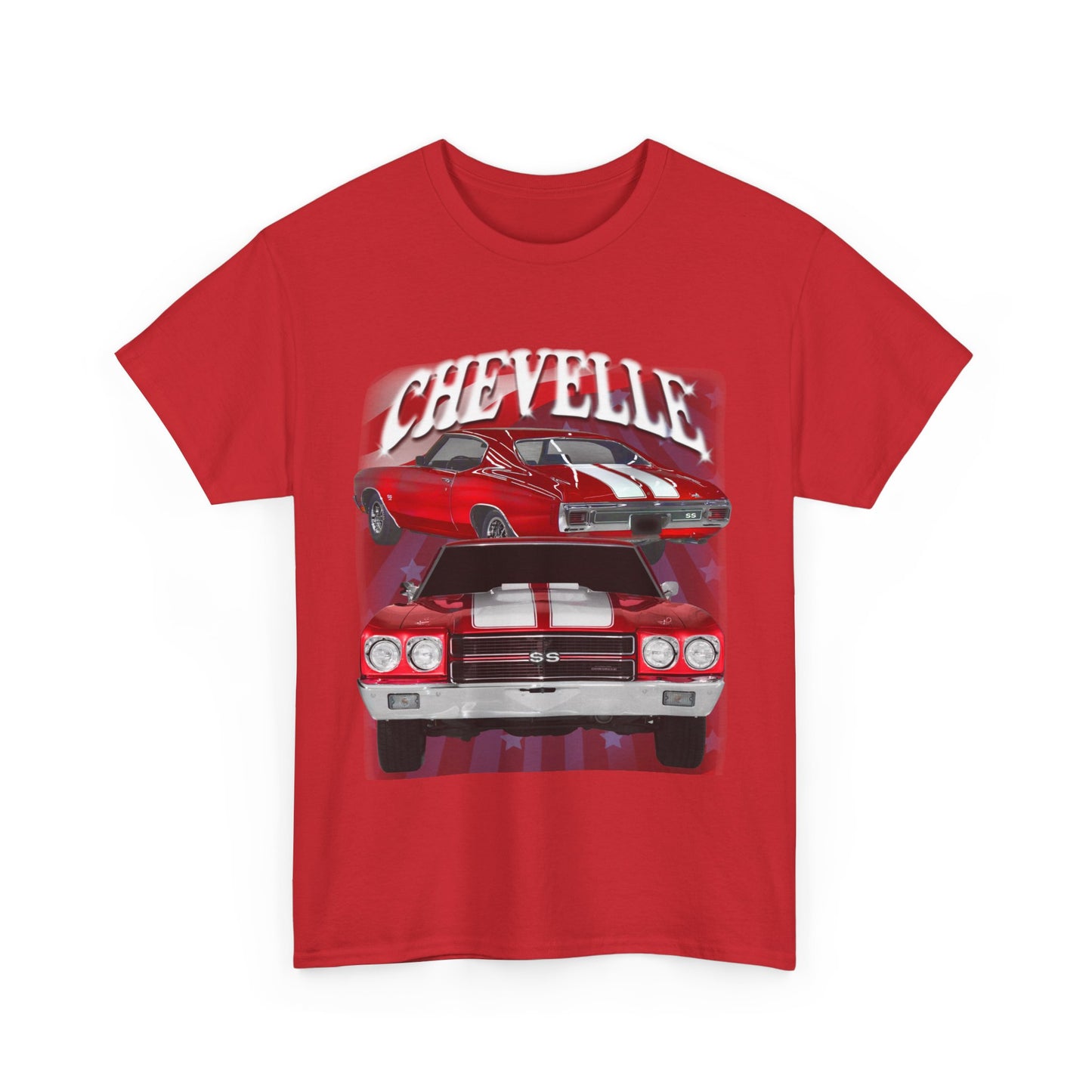 Red w White Stripe 1970 Chevelle Unisex Heavy Cotton Tee T Shirt muscle car Gift