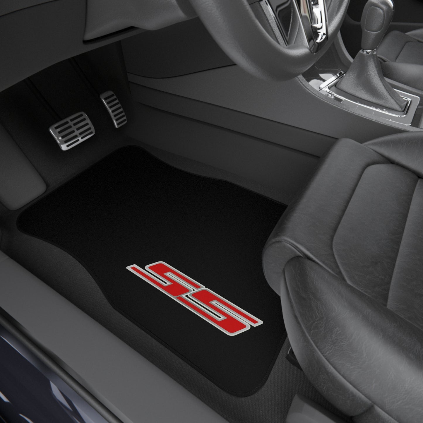SS Logo, Camaro Silverado Corvette, Set of 4 Car Mats,Gift,Thin V2