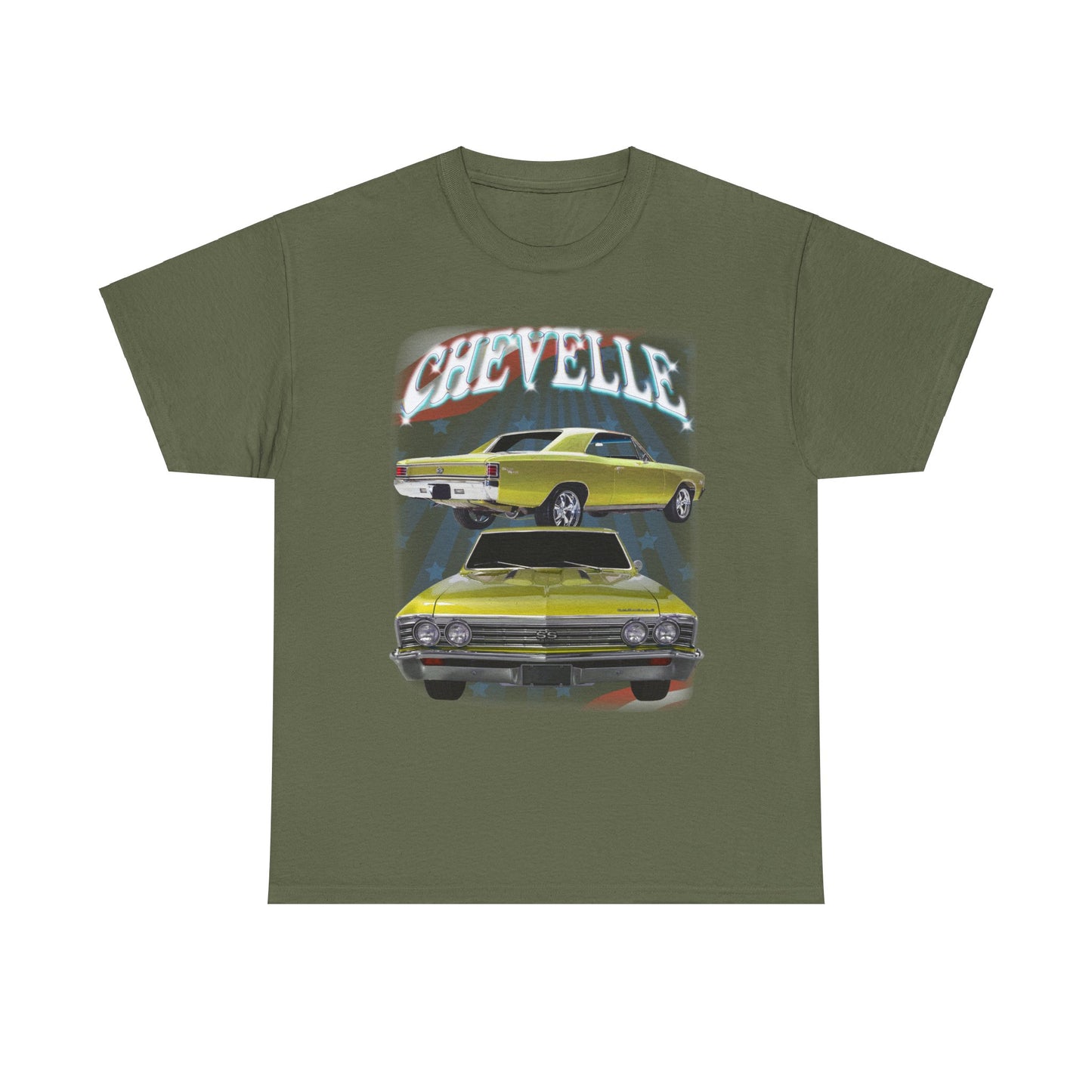 Yellow 1967 Chevelle Unisex Heavy Cotton Tee T Shirt muscle car Great Gift