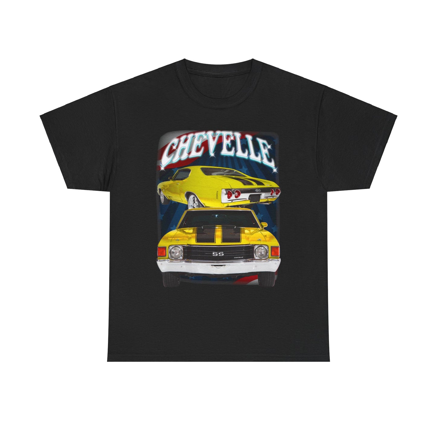 Yellow 1972 Chevelle Unisex Heavy Cotton Tee T Shirt muscle car Great Gift