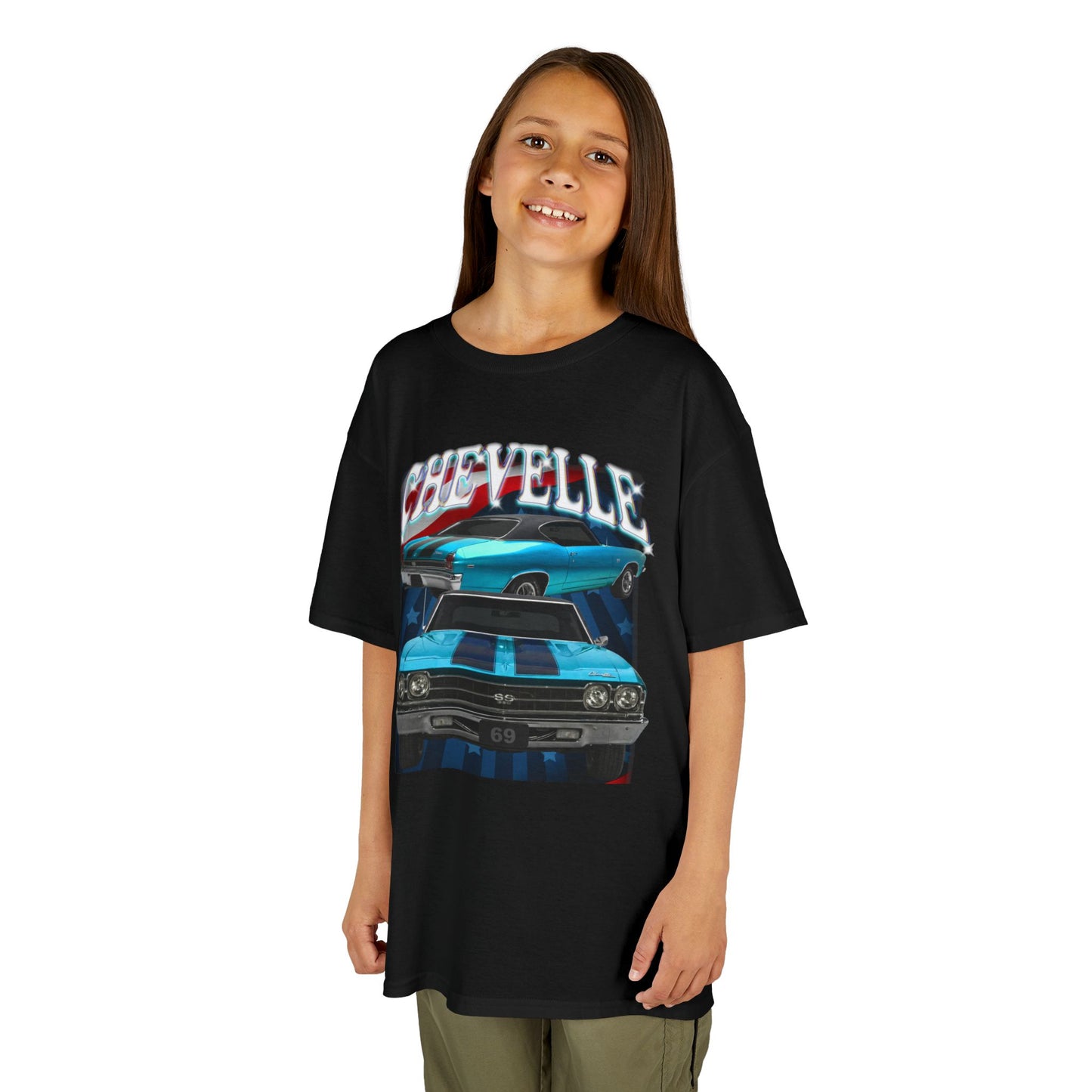 Turquoise Blue Green 1969 Chevelle Kids Heavy Cotton Tee T Shirt Great Gift