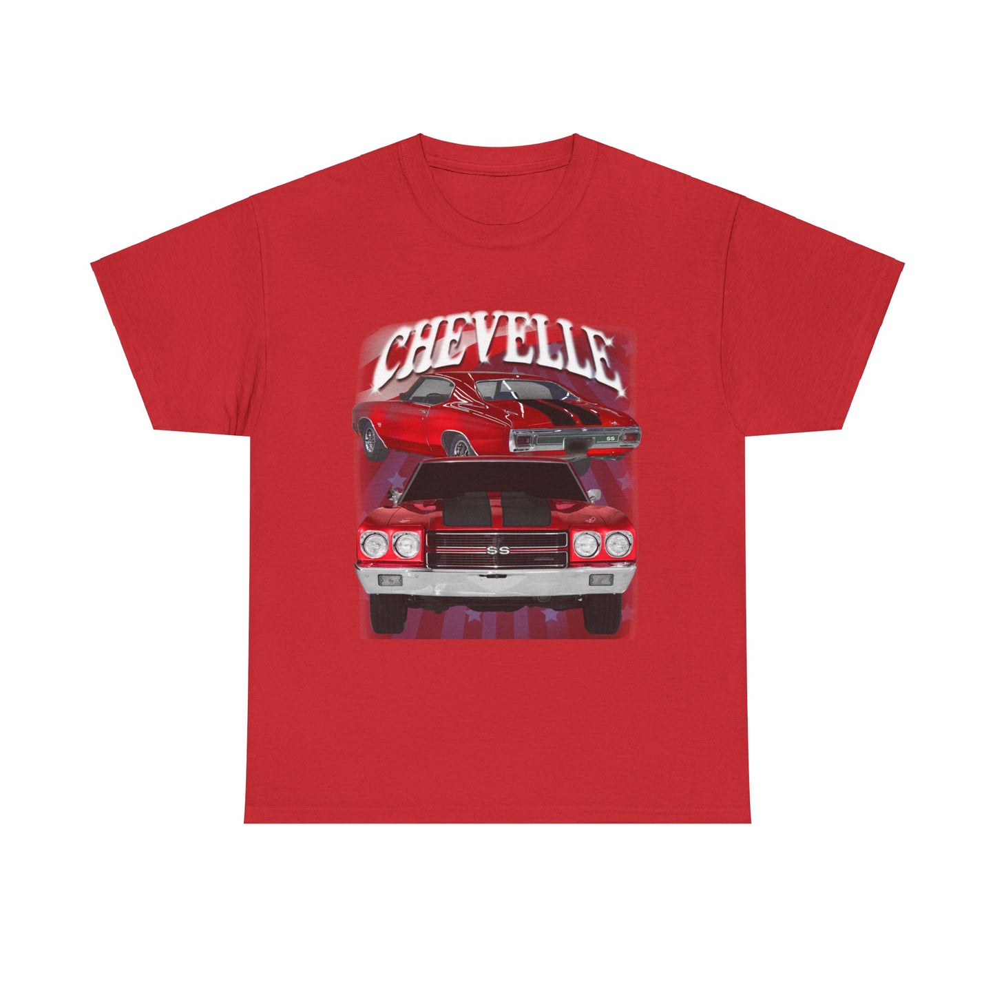 Red Black Stripe 1970 Chevelle Unisex Heavy Cotton Tee T Shirt muscle car Gift