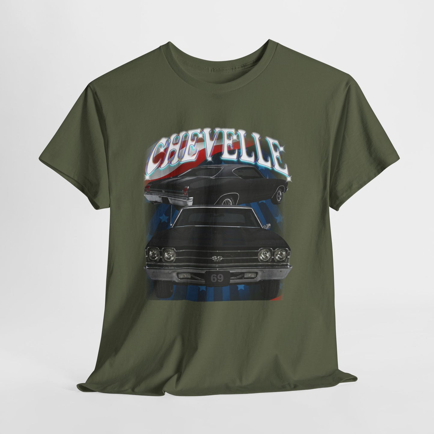 Black 1969,black stripes,Chevelle Heavy Cotton Tee T Shirt,Gift