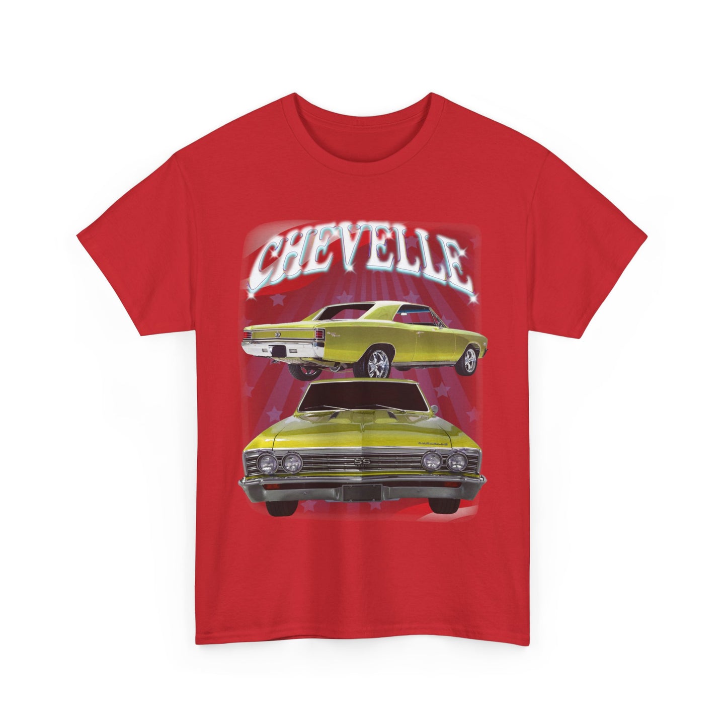 Yellow 1967 Chevelle Unisex Heavy Cotton Tee T Shirt muscle car Great Gift