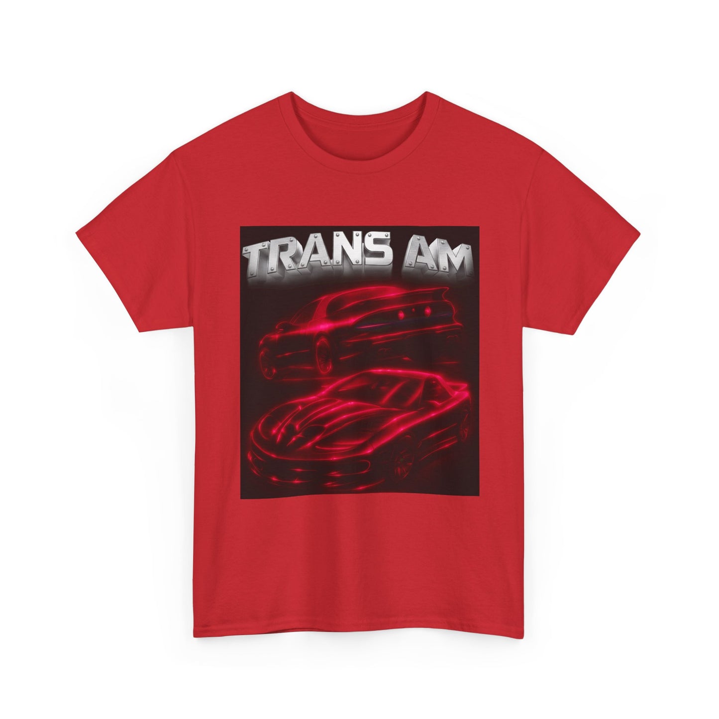 Red Fourth Gen 4th Trans Am Firebird Heavy Cotton Tee T Shirt car Great Gift