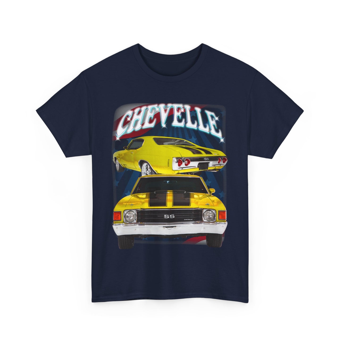 Yellow 1972 Chevelle Unisex Heavy Cotton Tee T Shirt muscle car Great Gift