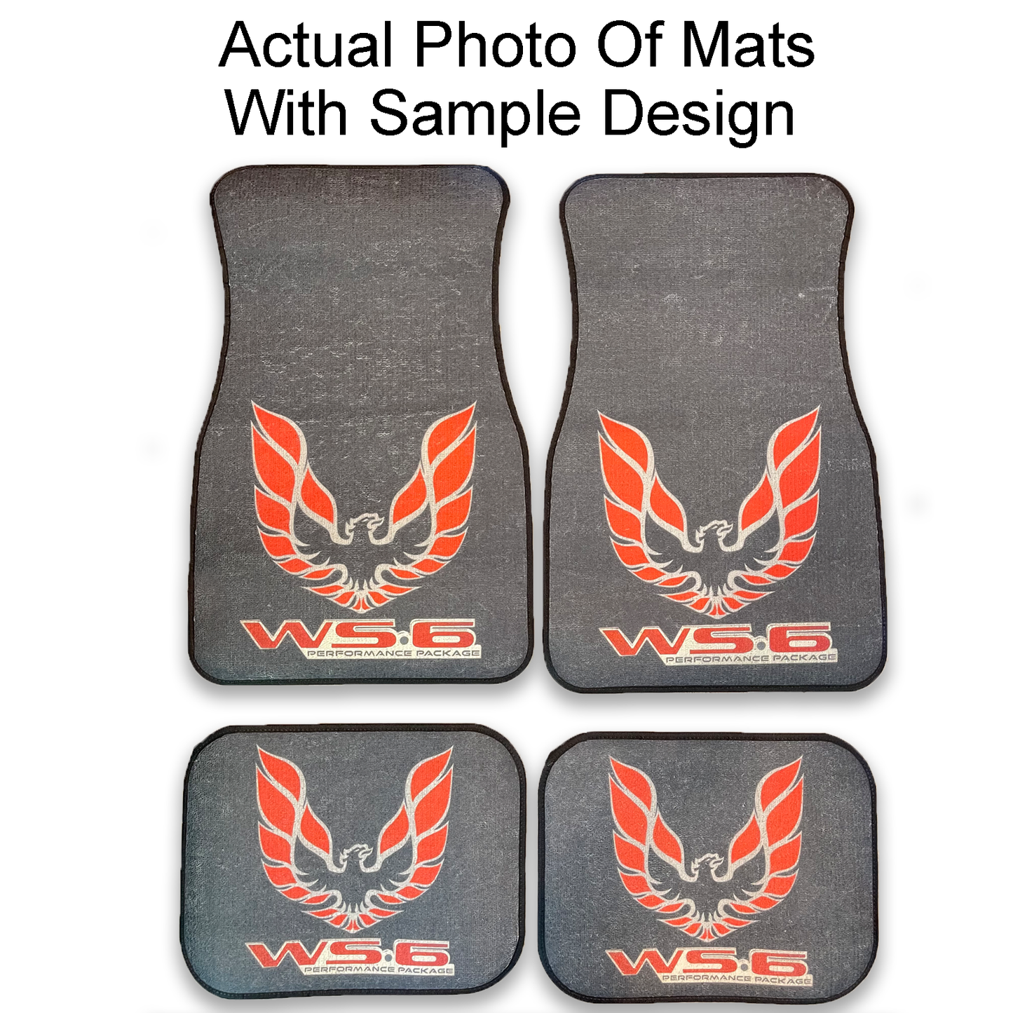 Dark Grey, Nova Logo, Set of 4 Car Mats, Muscle Car Gift