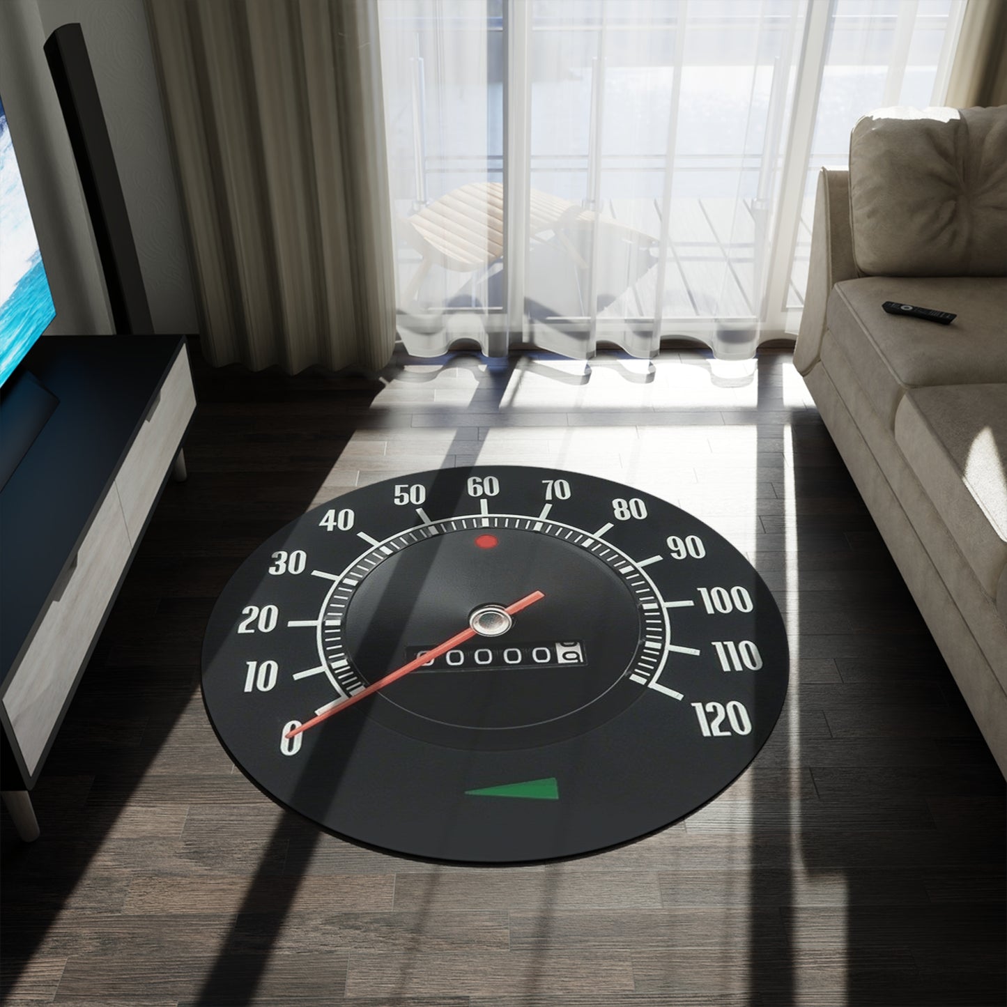 Speedometer Round Rug Car Guy Gift Man Cave Office Firebird Trans Am Classic Muscle Car Guy Gift,lover,Camaro,hot rod