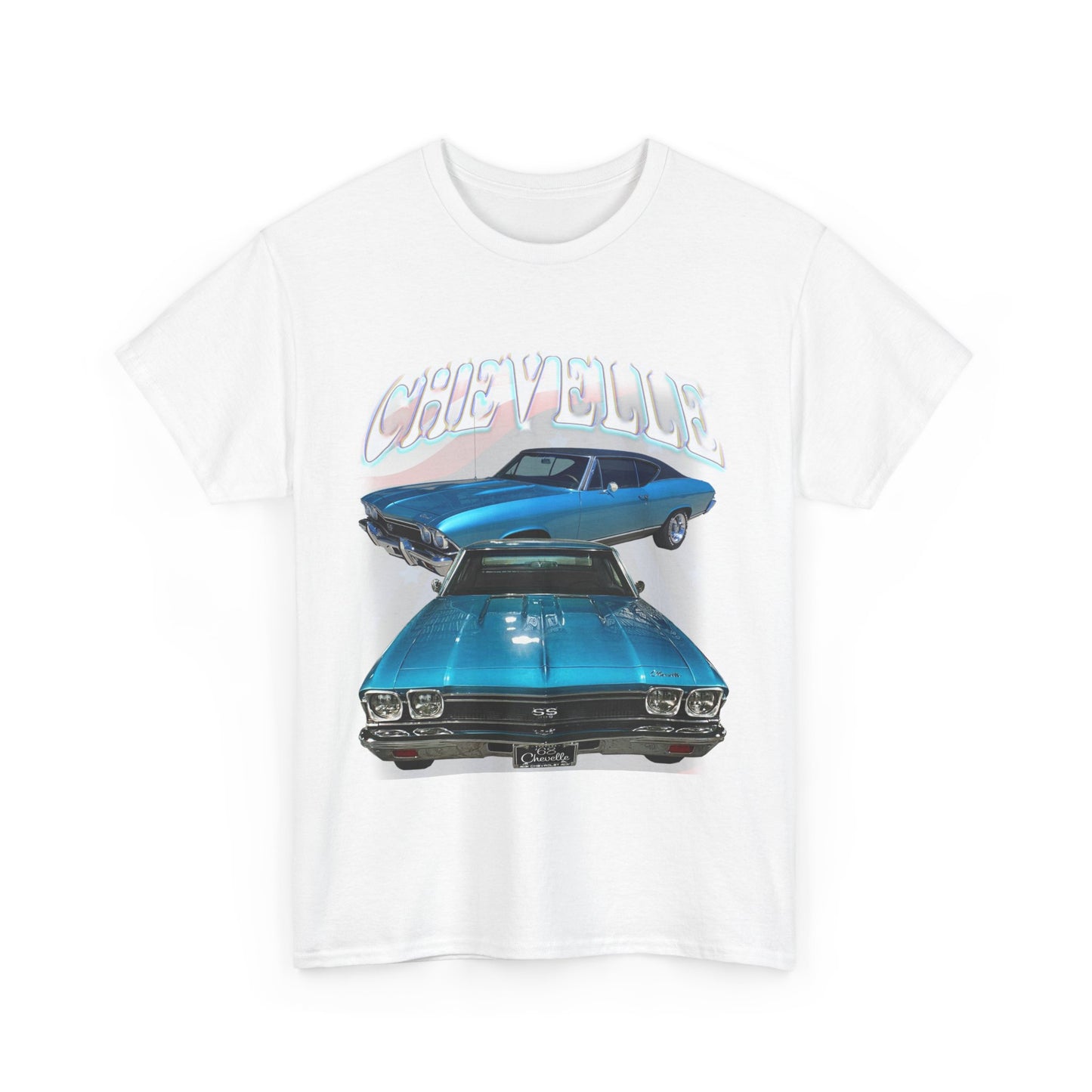 Turquoise Blue Green 1968 Chevelle Unisex Heavy Cotton Tee T Shirt Great Gift