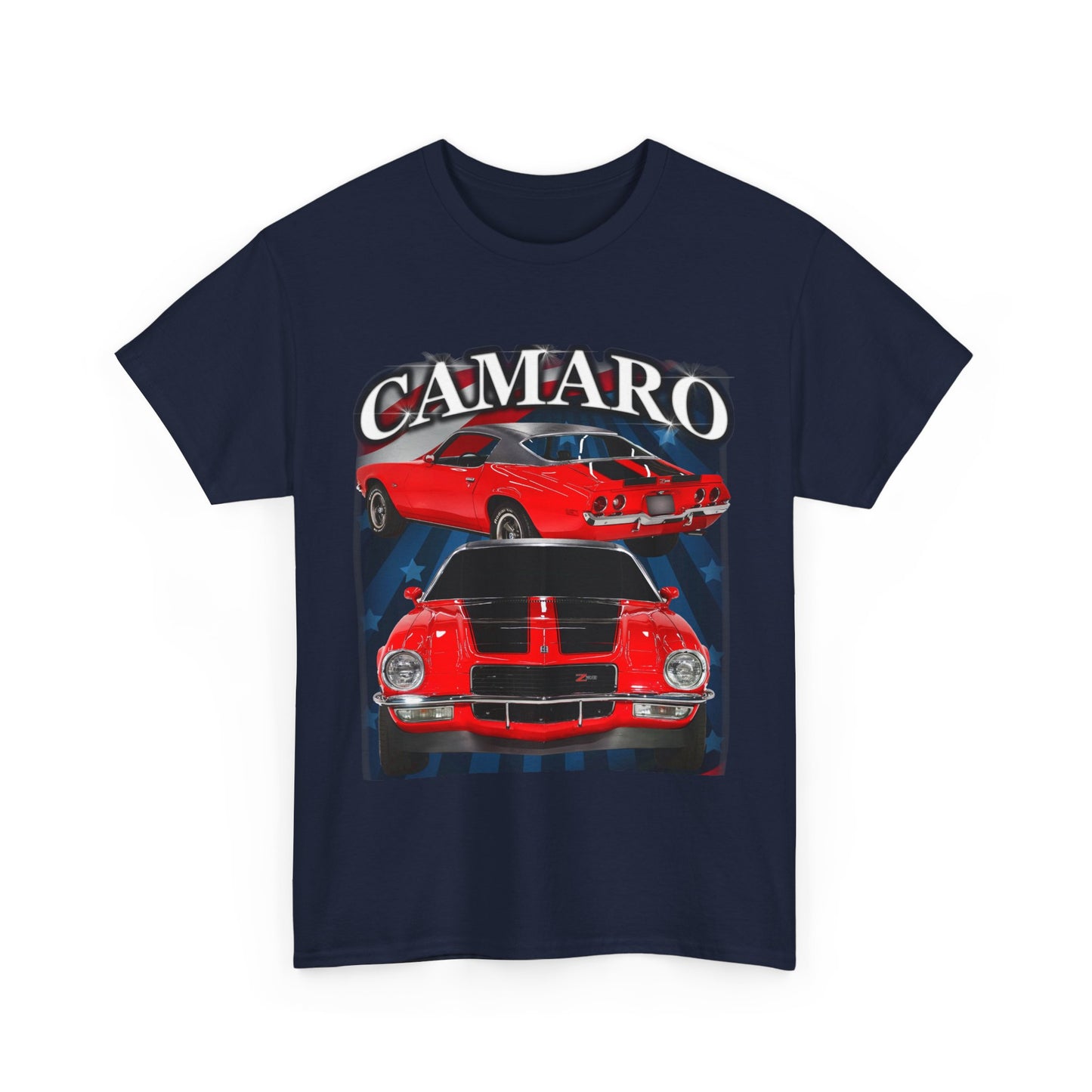 Red Black Stripe 1970 Camaro Unisex Heavy Cotton Tee T Shirt muscle car Gift