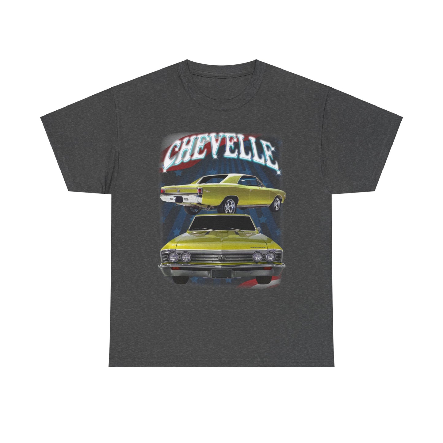 Yellow 1967 Chevelle Unisex Heavy Cotton Tee T Shirt muscle car Great Gift