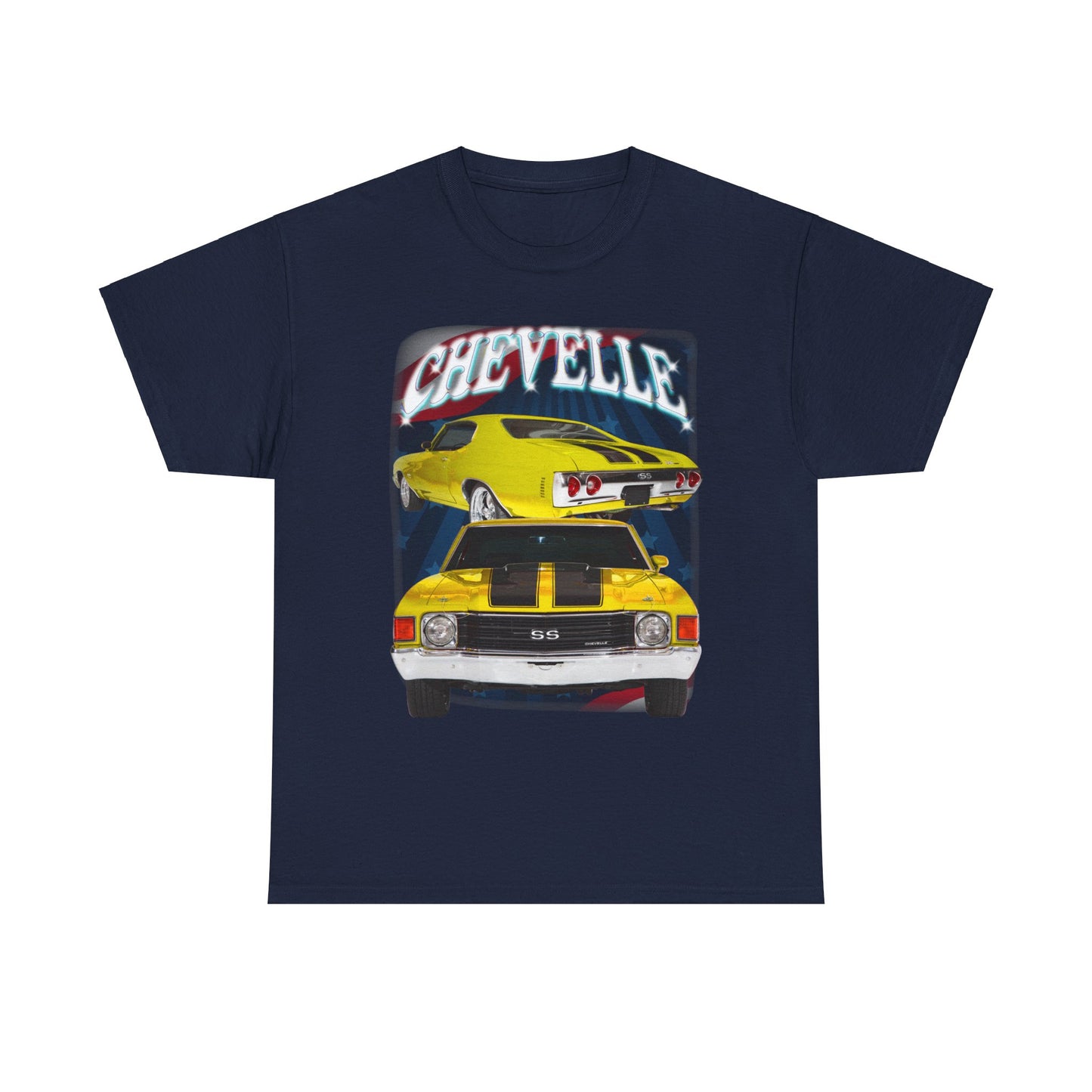 Yellow 1972 Chevelle Unisex Heavy Cotton Tee T Shirt muscle car Great Gift