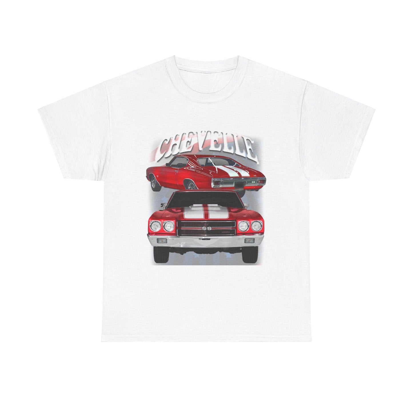 Red w White Stripe 1970 Chevelle Unisex Heavy Cotton Tee T Shirt muscle car Gift