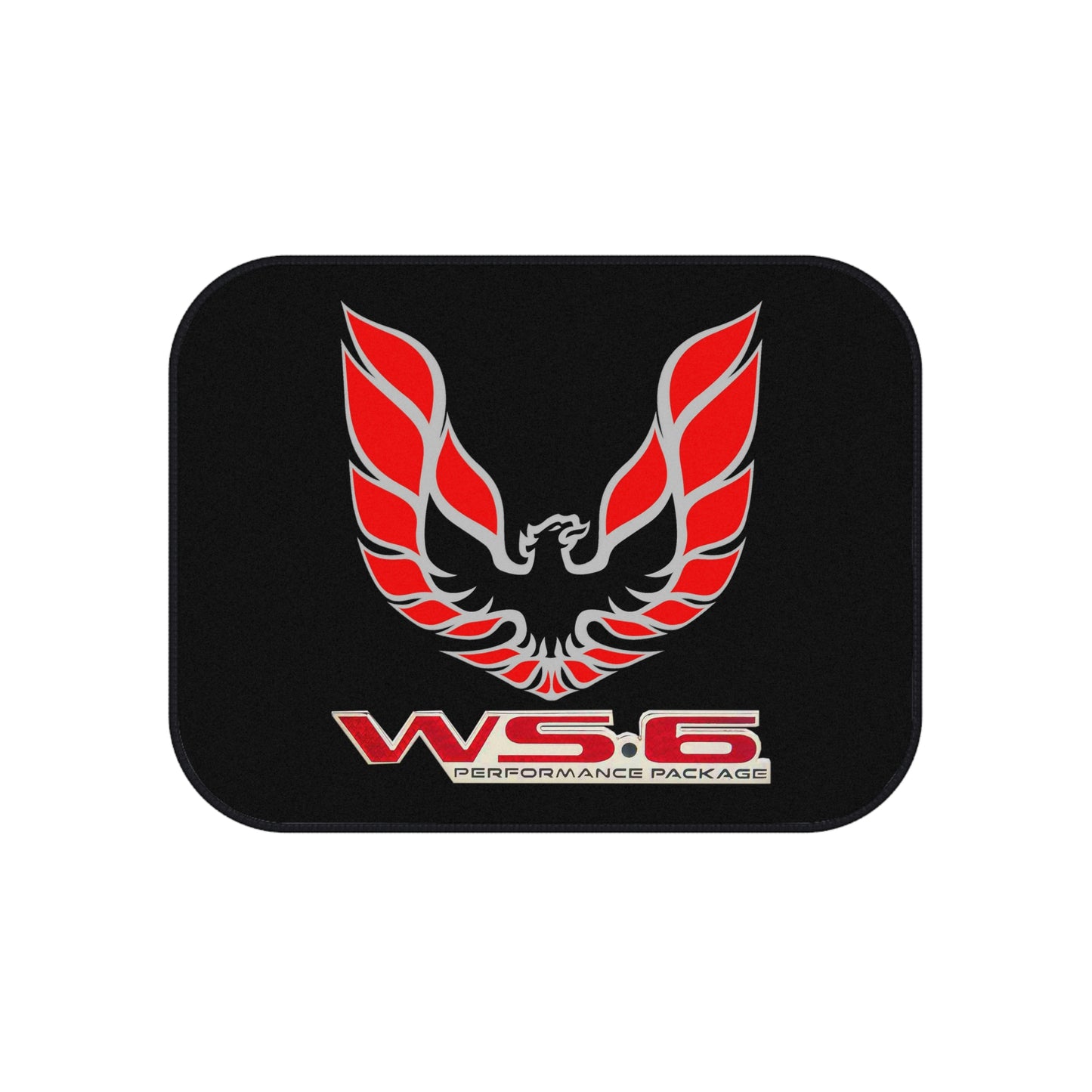 Dark Grey, WS-6 WS6, Red Logo, Firebird Trans Am, Set of 4 Car Mats,Gift