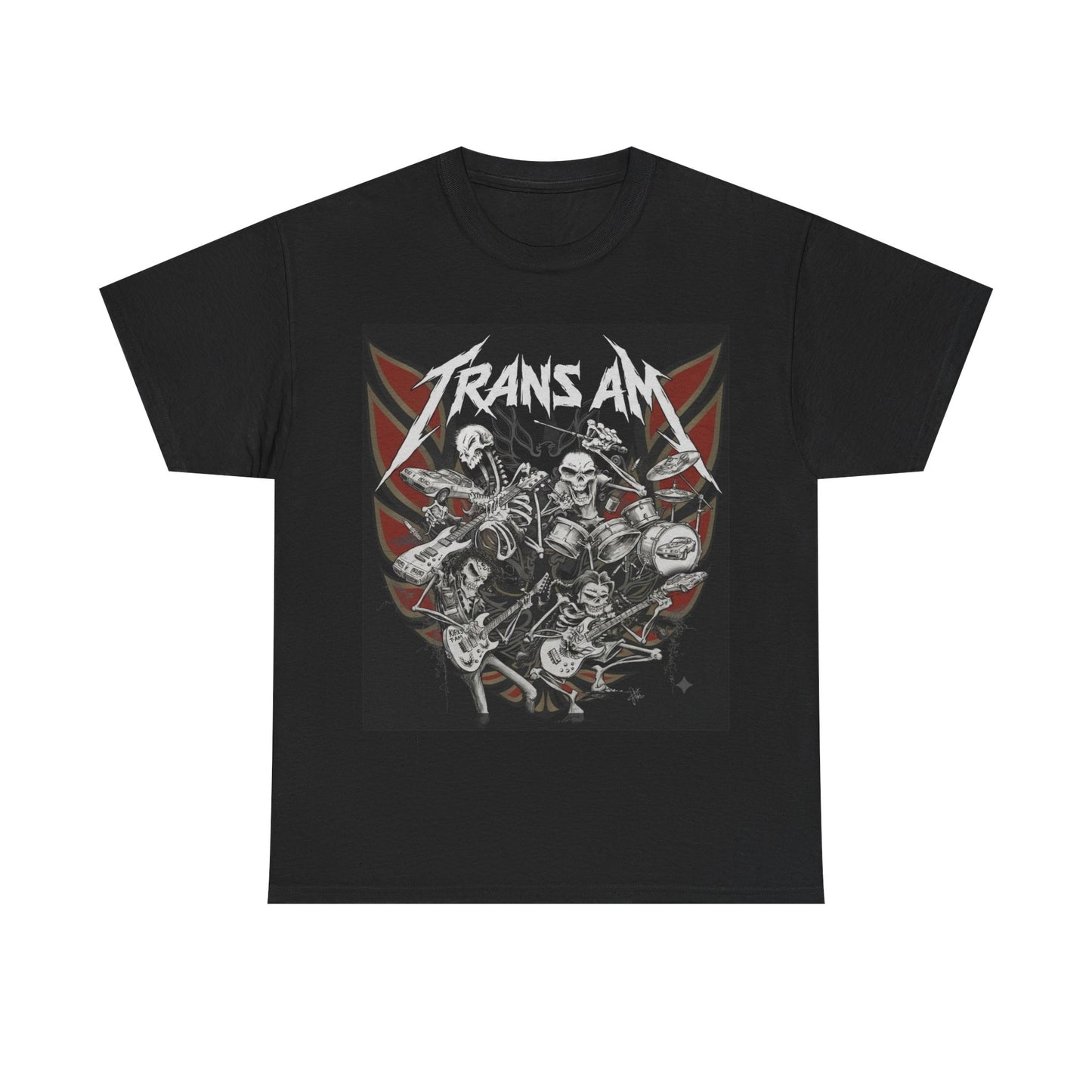 Trans AM Classic Muscle Car Guy Gift, T Shirt Tshirt Skull Guitar v2