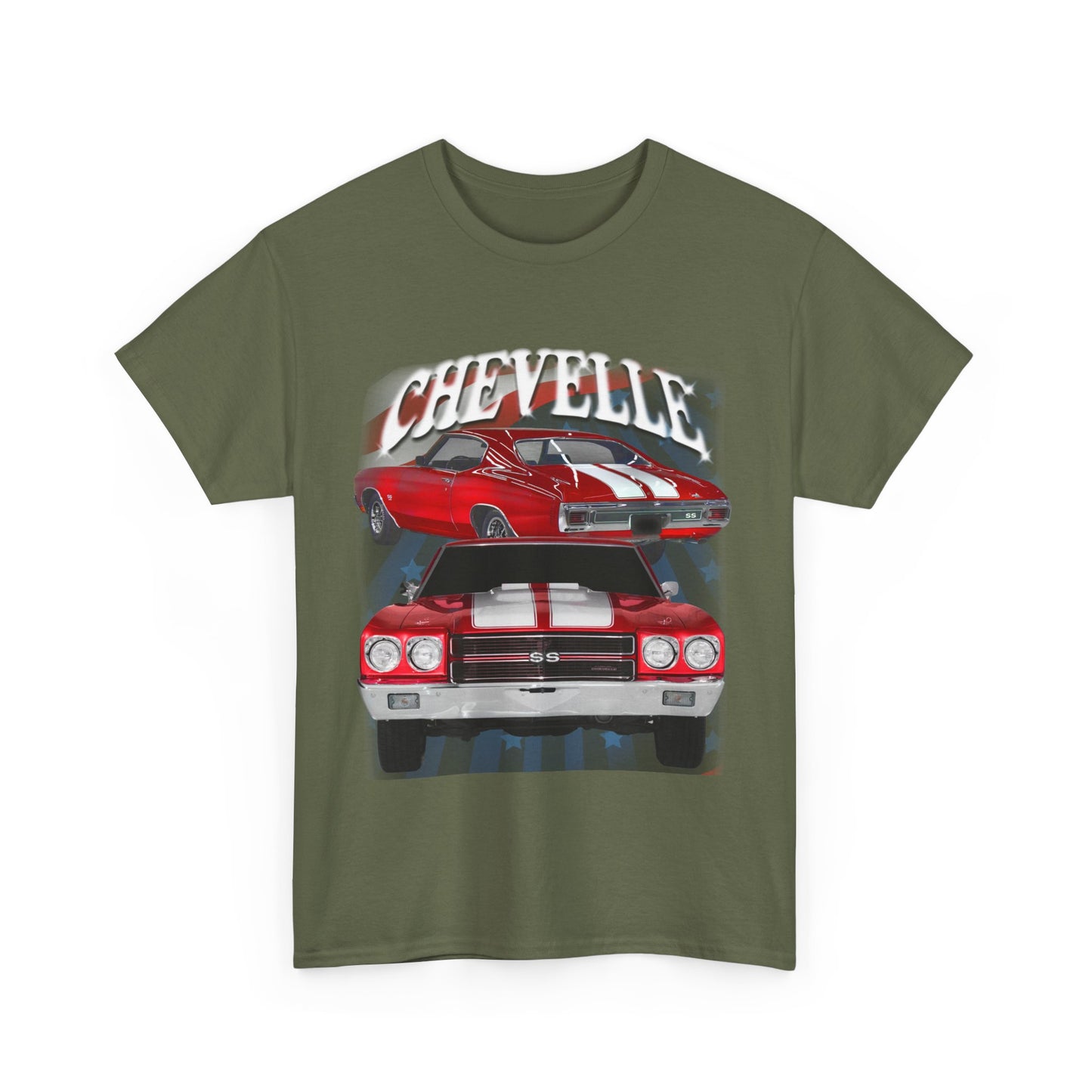 Red w White Stripe 1970 Chevelle Unisex Heavy Cotton Tee T Shirt muscle car Gift