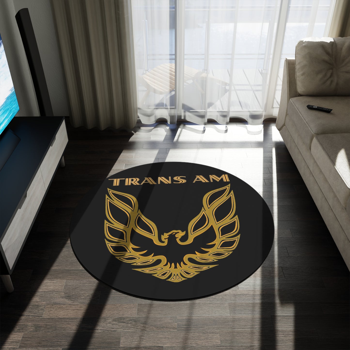 Round Rug WS6 Firebird Trans Am Car Guy Gift Man Cave