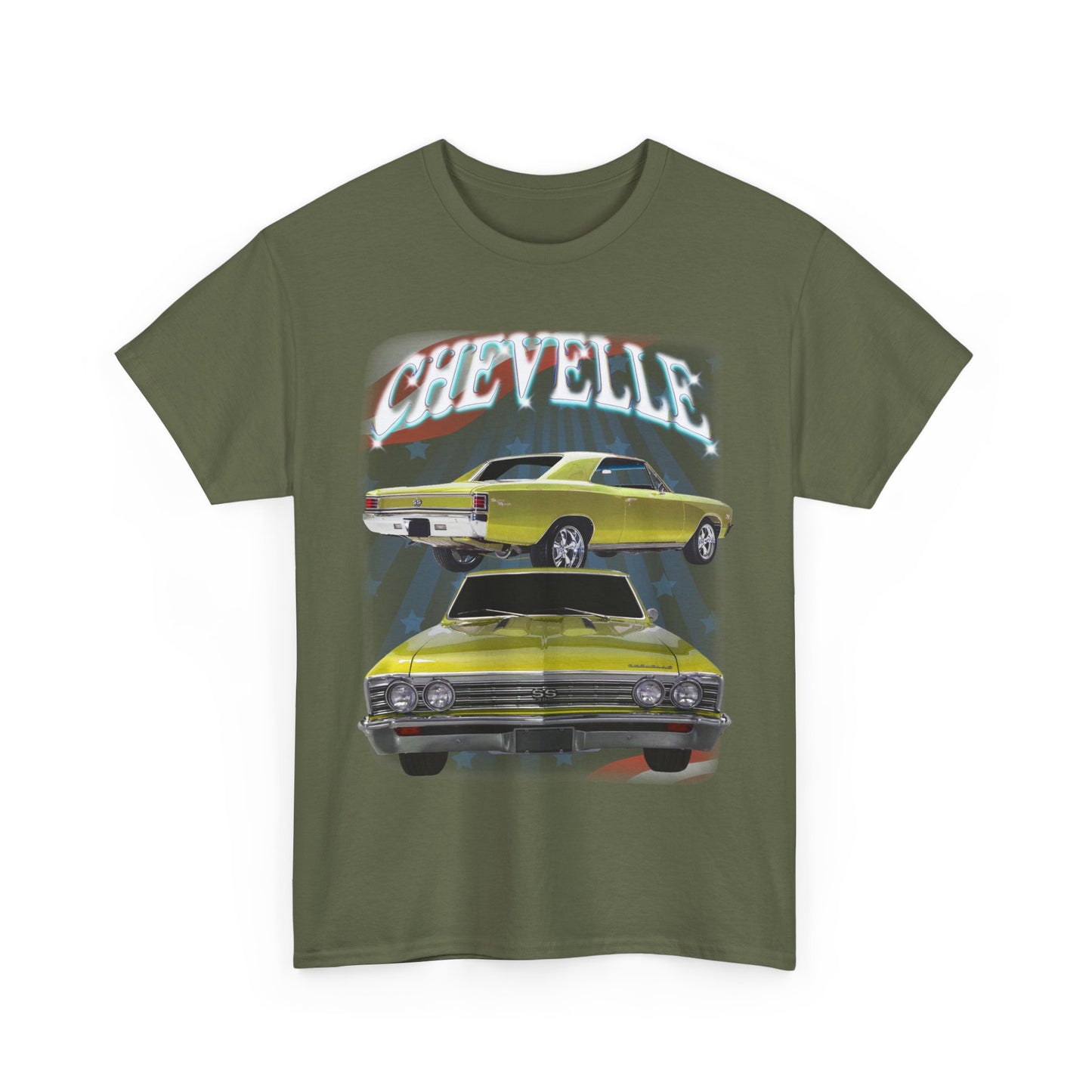 Yellow 1967 Chevelle Unisex Heavy Cotton Tee T Shirt muscle car Great Gift