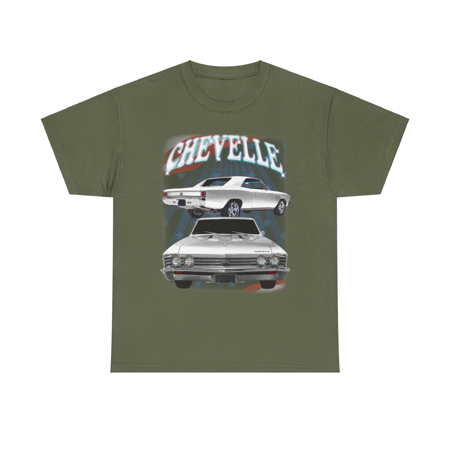 White 1967 Chevelle Unisex Heavy Cotton Tee T Shirt muscle car Great Gift