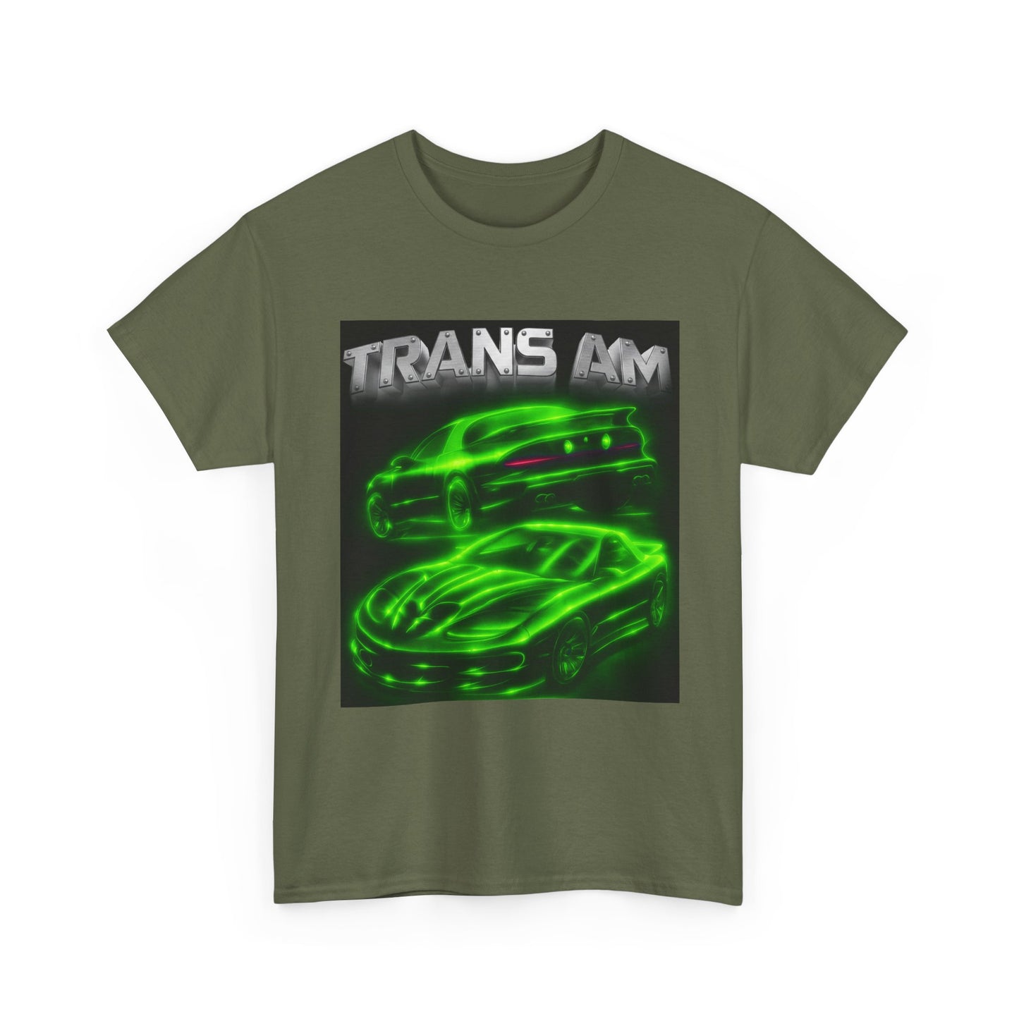 Green Fourth Gen 4th Trans Am Firebird Heavy Cotton Tee T Shirt car Great Gift