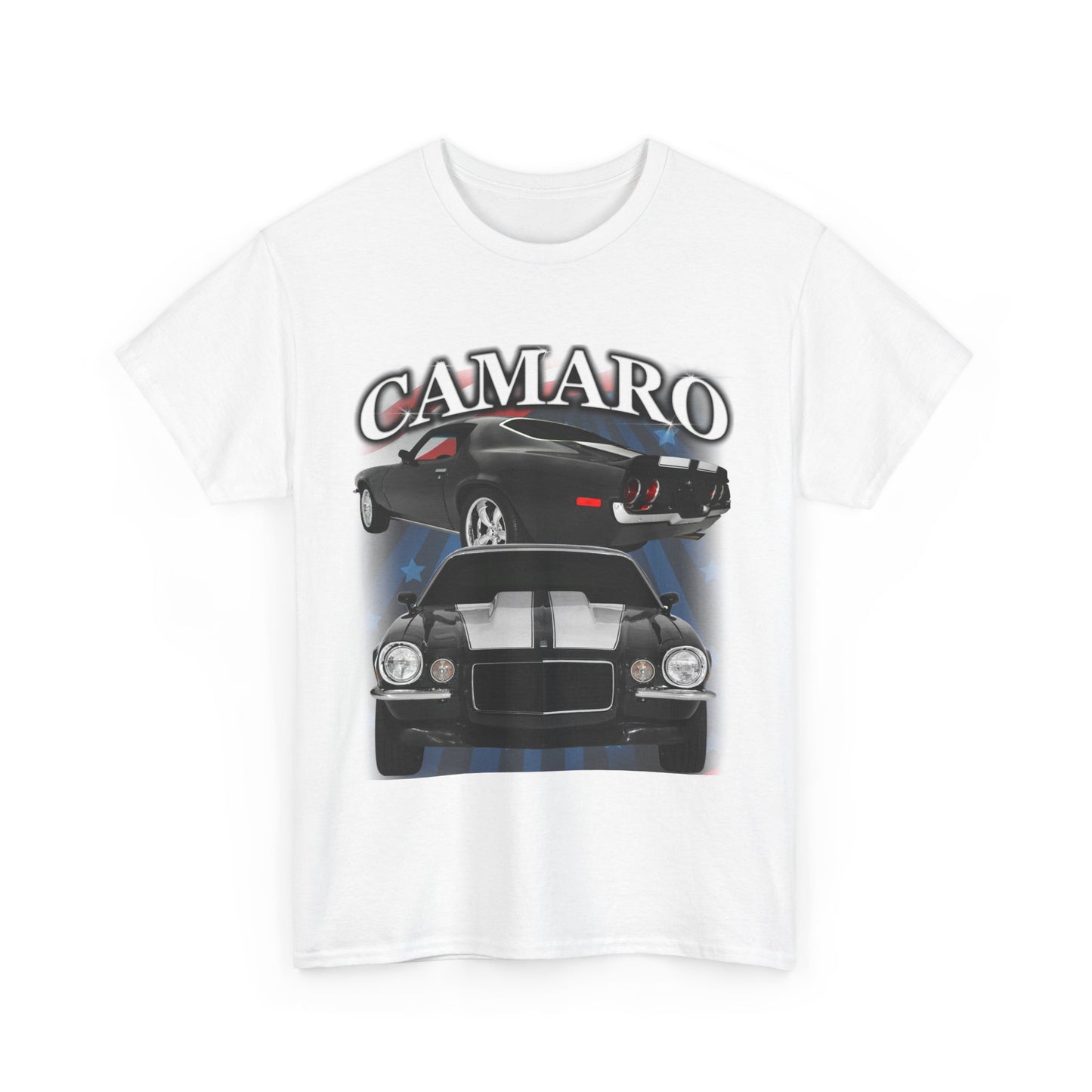 Black w white Stripe 1970 Camaro Unisex Heavy Cotton Tee T Shirt muscle car Gift