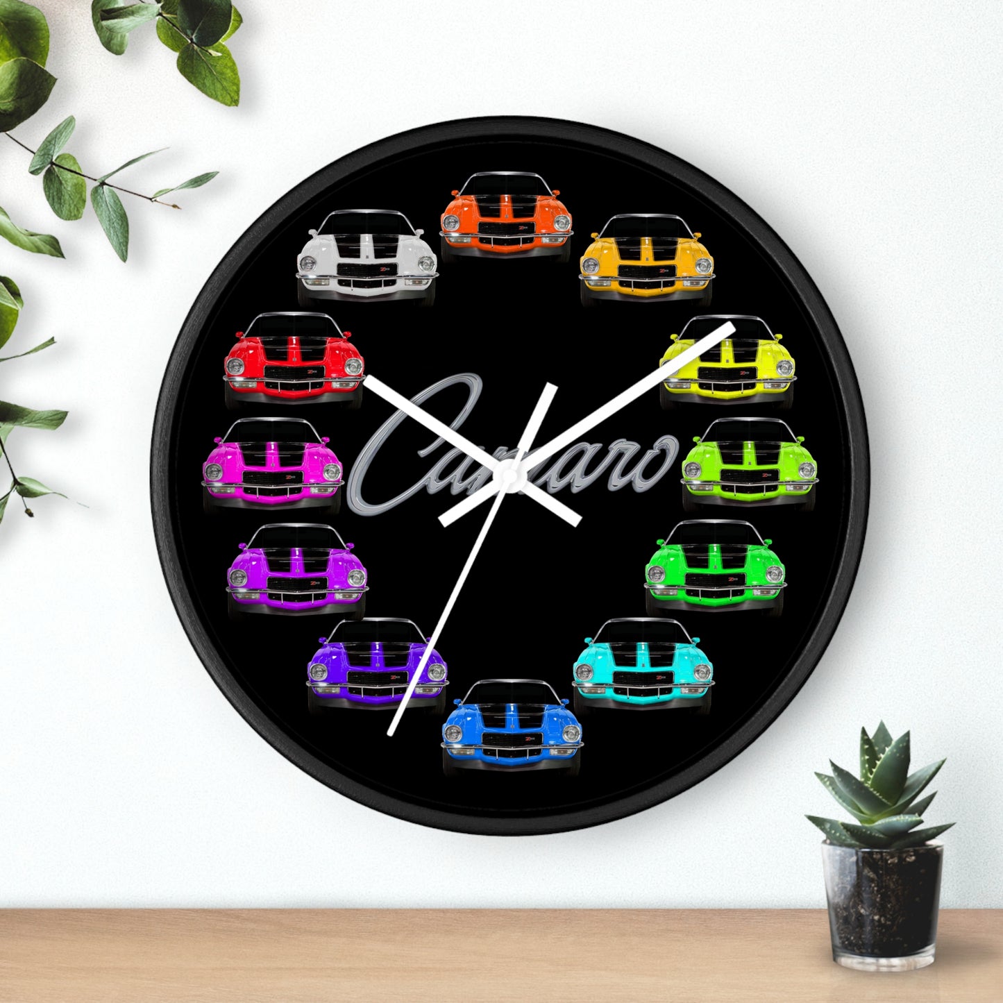1970 Wall clock Gift Decor Classic Muscle Gift,hot rod,car, Black background
