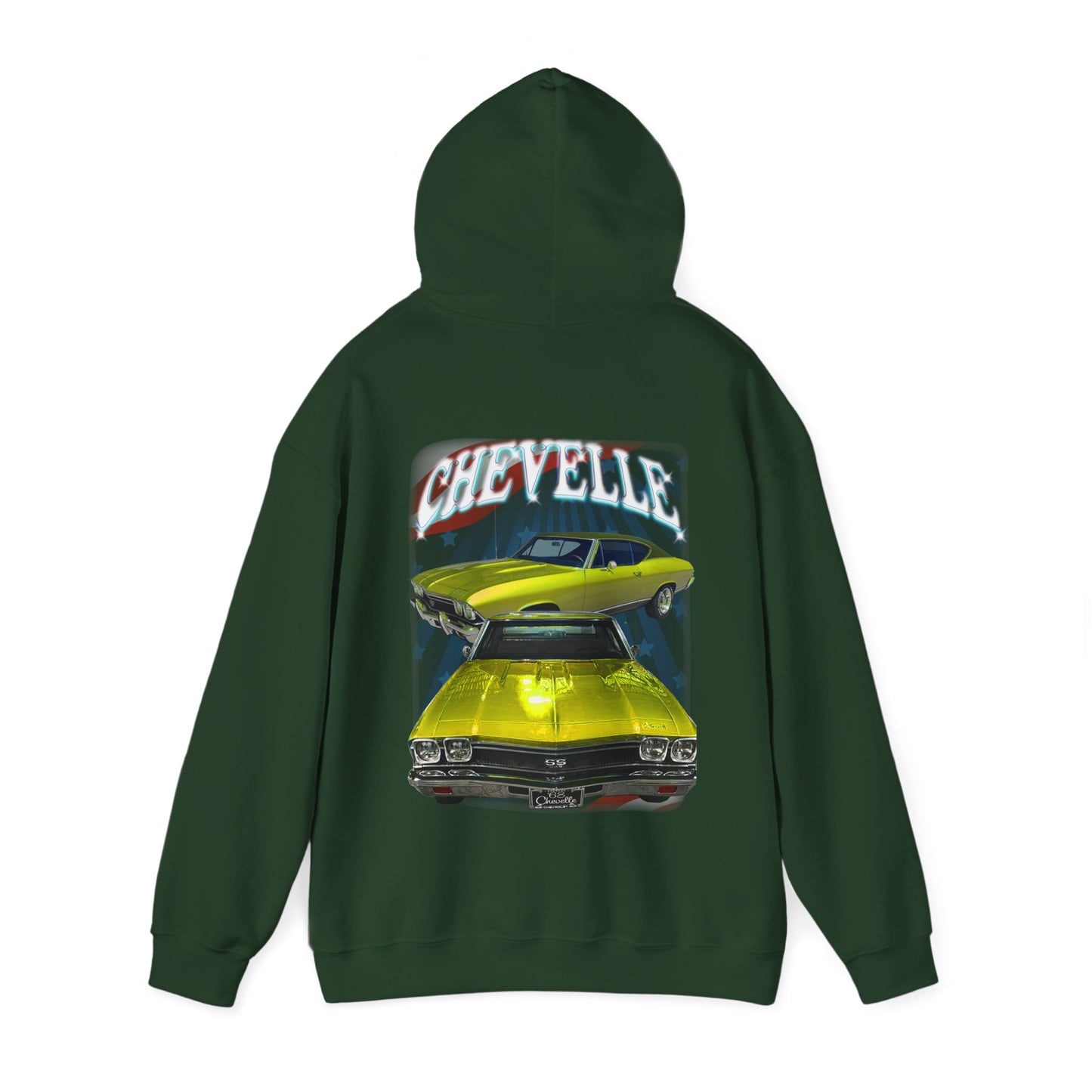 Yellow 1968 Chevelle hoodie Car Guy Gift,nova,corvette,charger,classic,hot Rod