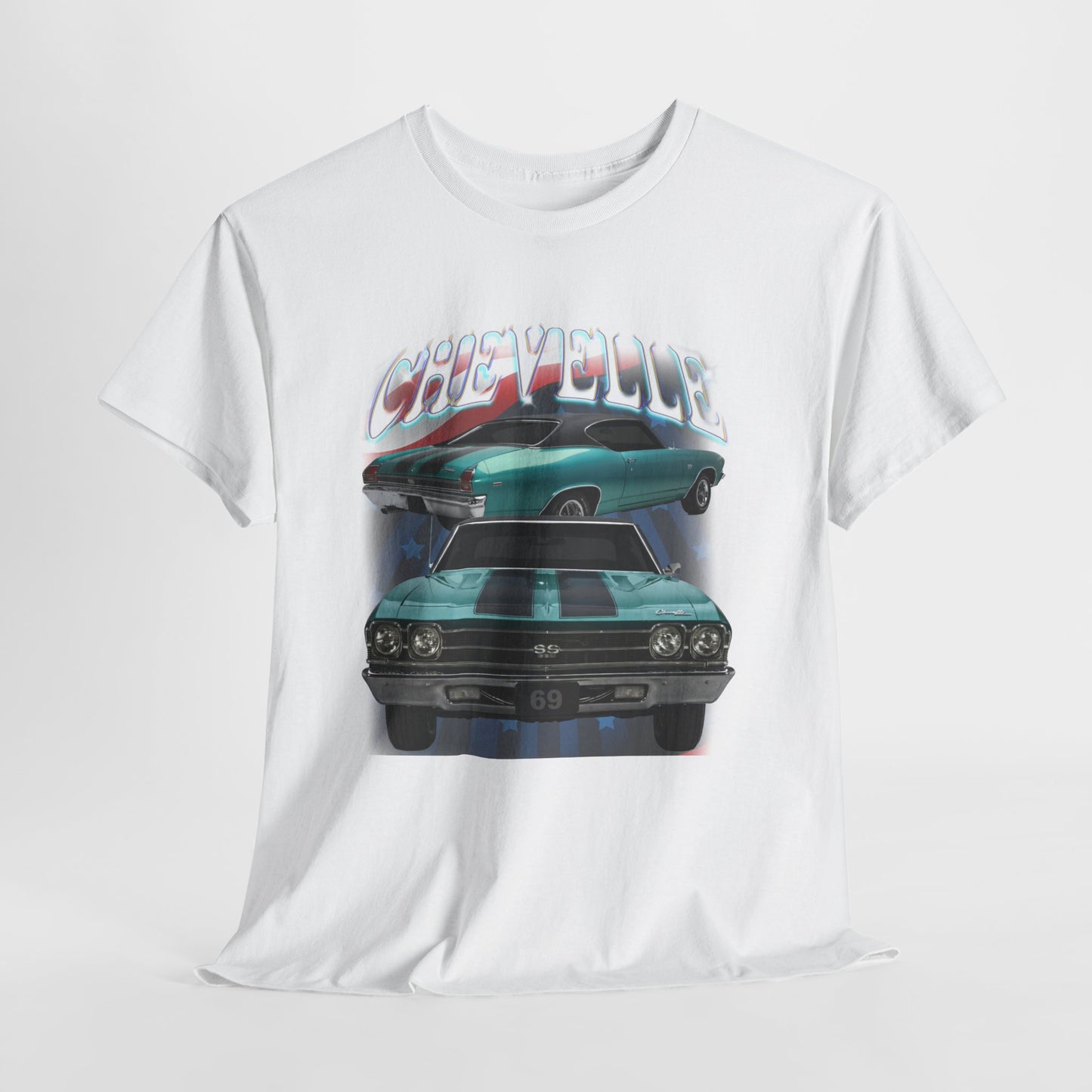 1969 Turquoise,black stripes,Chevelle Unisex Heavy Cotton Tee T Shirt Great Gift
