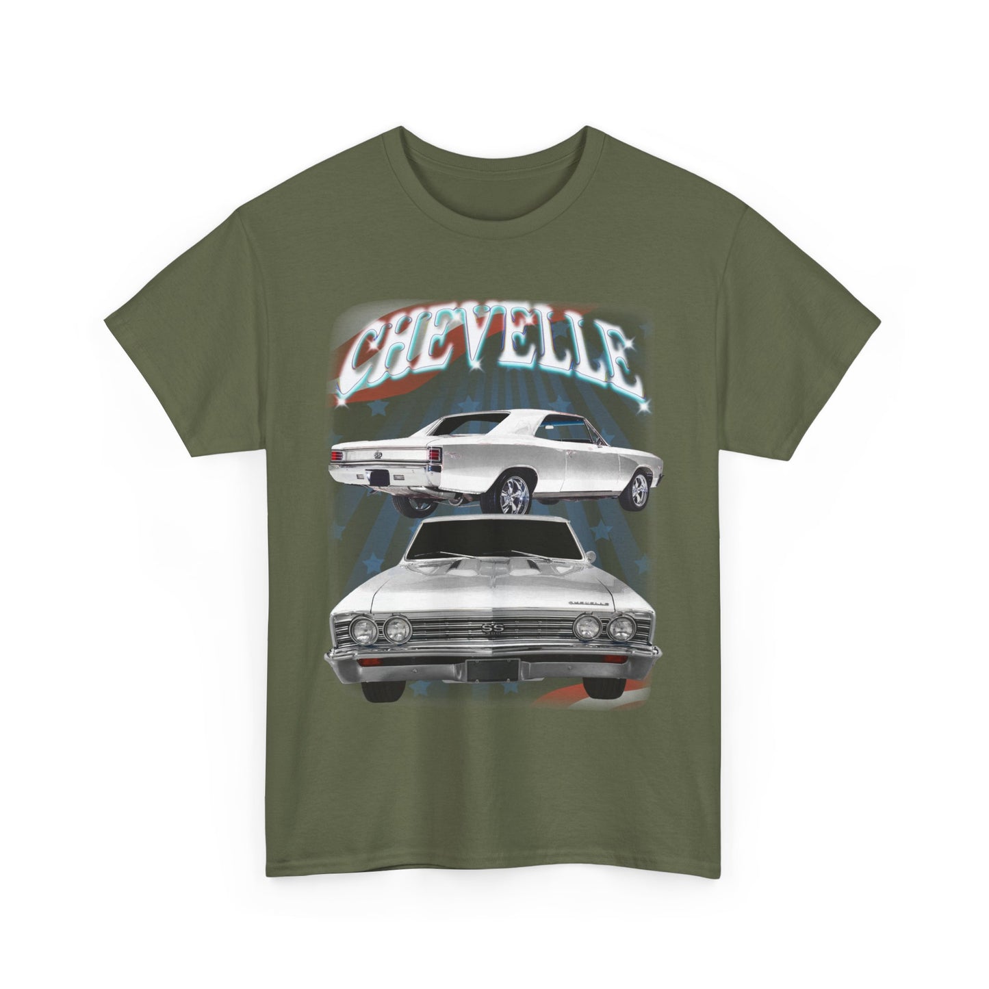 White 1967 Chevelle Unisex Heavy Cotton Tee T Shirt muscle car Great Gift