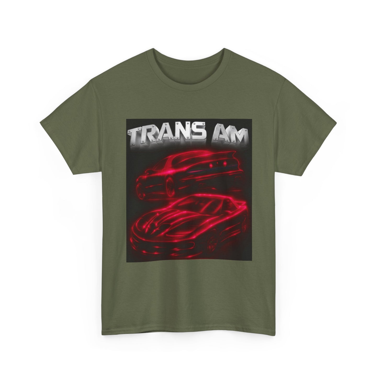 Red Fourth Gen 4th Trans Am Firebird Heavy Cotton Tee T Shirt car Great Gift