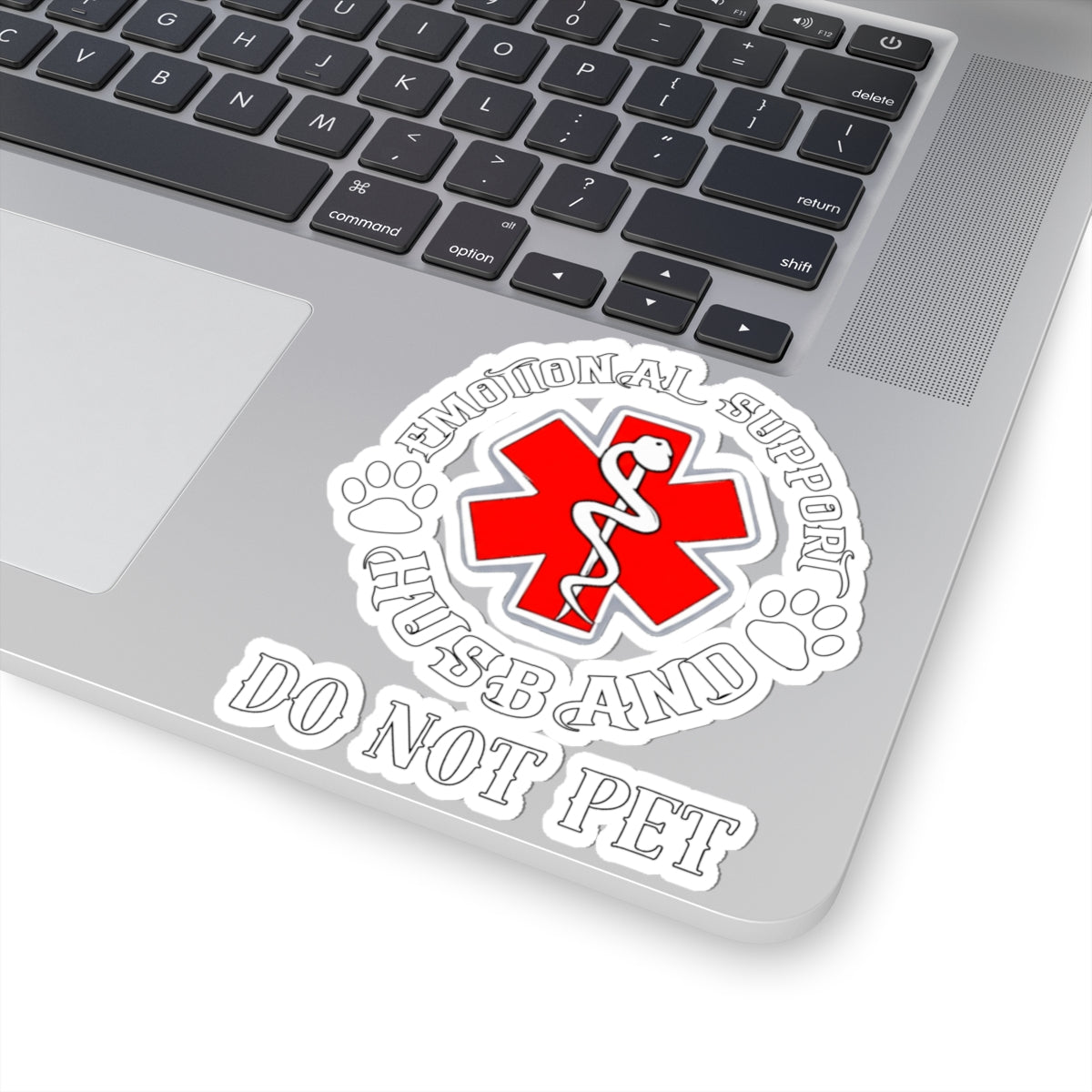 Emotional Support Husband, DO NOT PET, Kiss-Cut Stickers