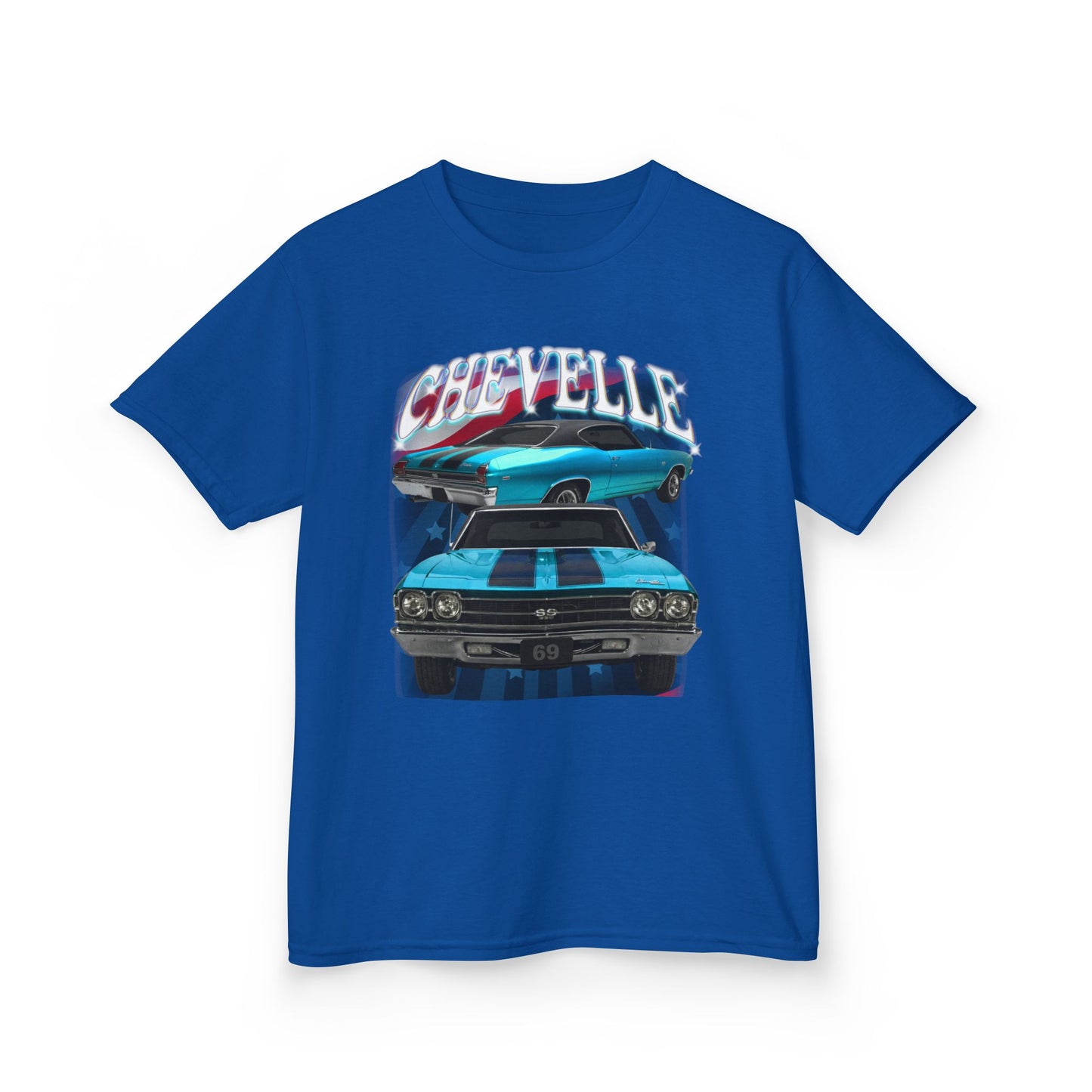 Turquoise Blue Green 1969 Chevelle Kids Heavy Cotton Tee T Shirt Great Gift
