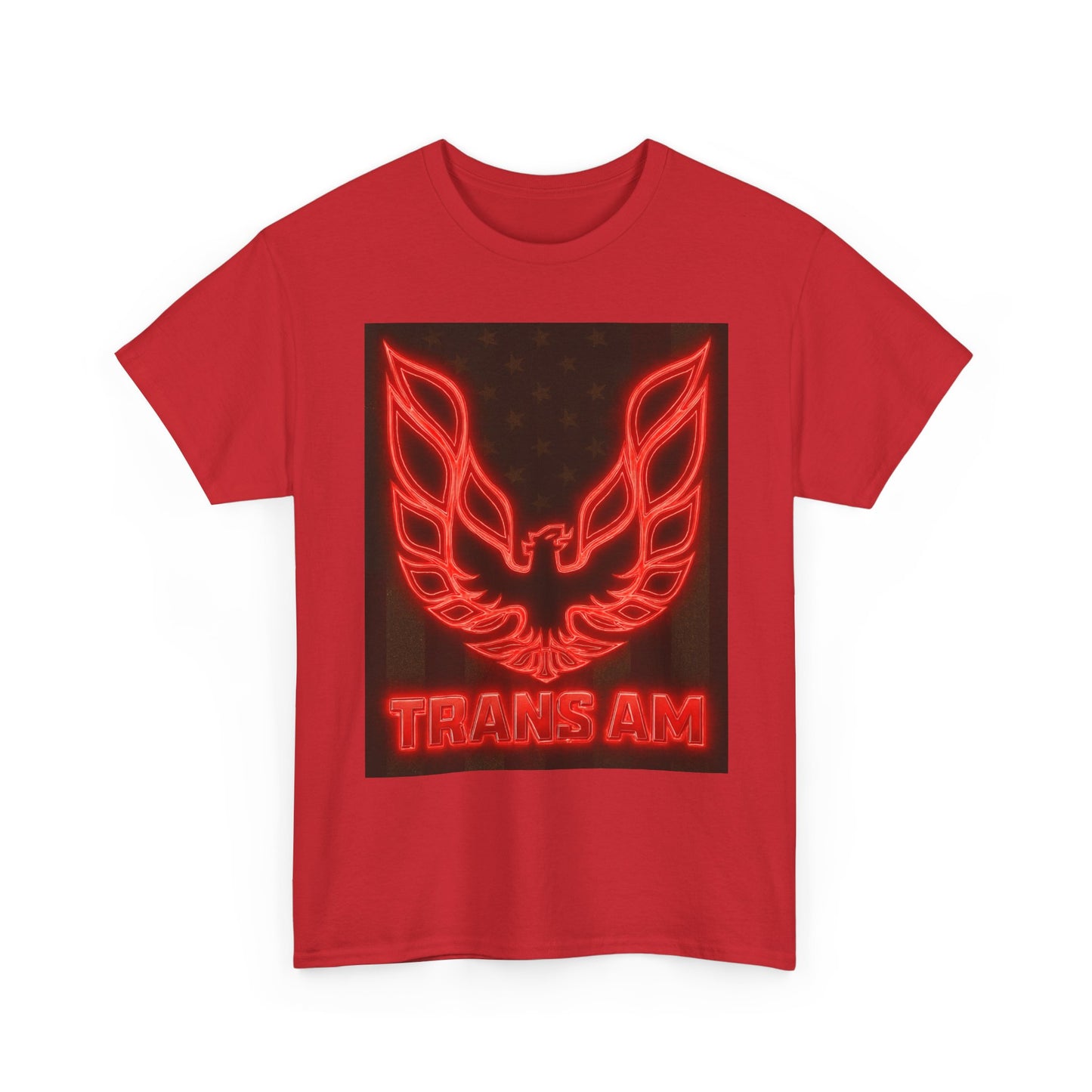 Trans Am Firebird Heavy Cotton Tee T Shirt muscle car Great Gift Red
