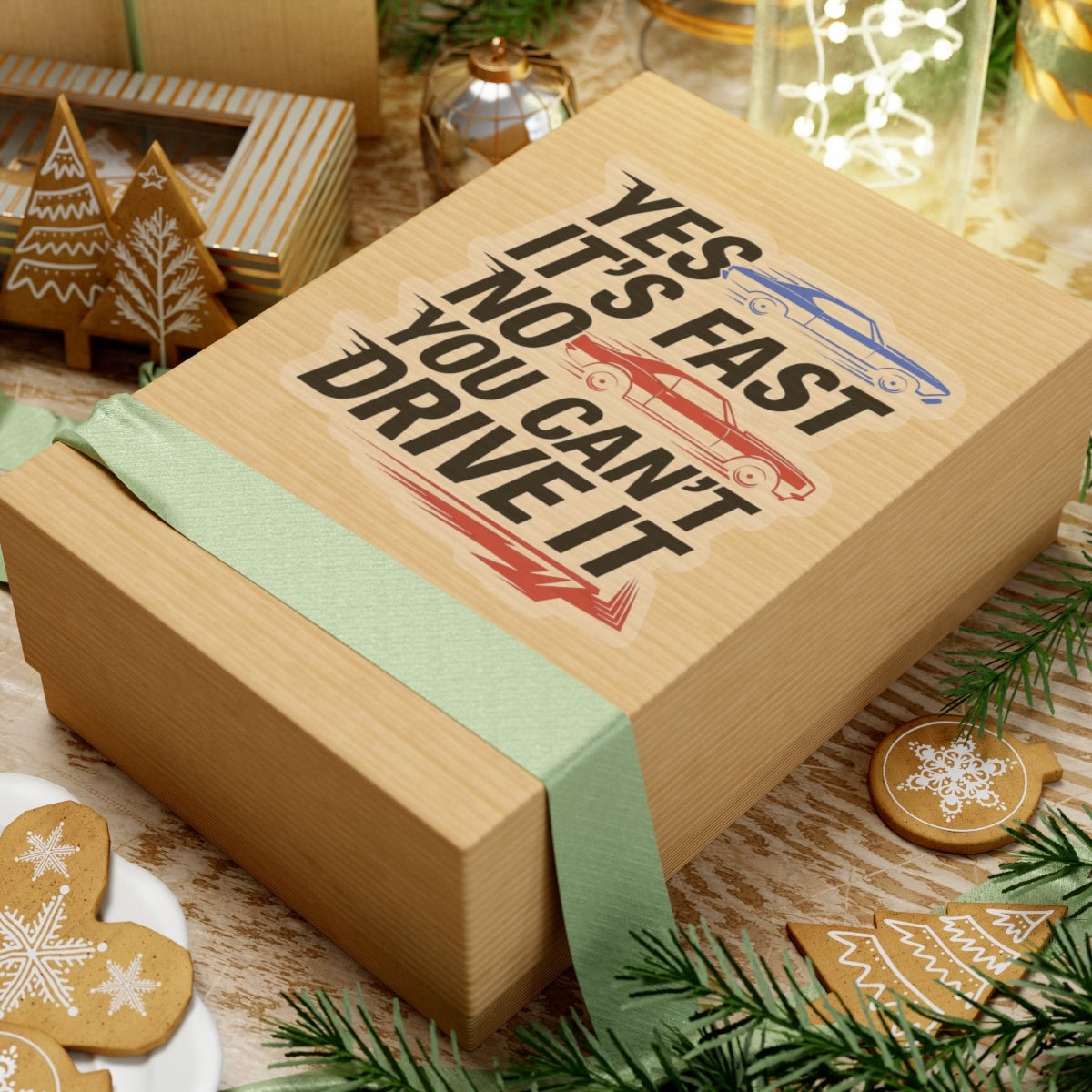 YES IT'S FAST.NO YOU CAN'T DRIVE IT,Chevelle SS Car,Gift,Kiss-Cut Stickers