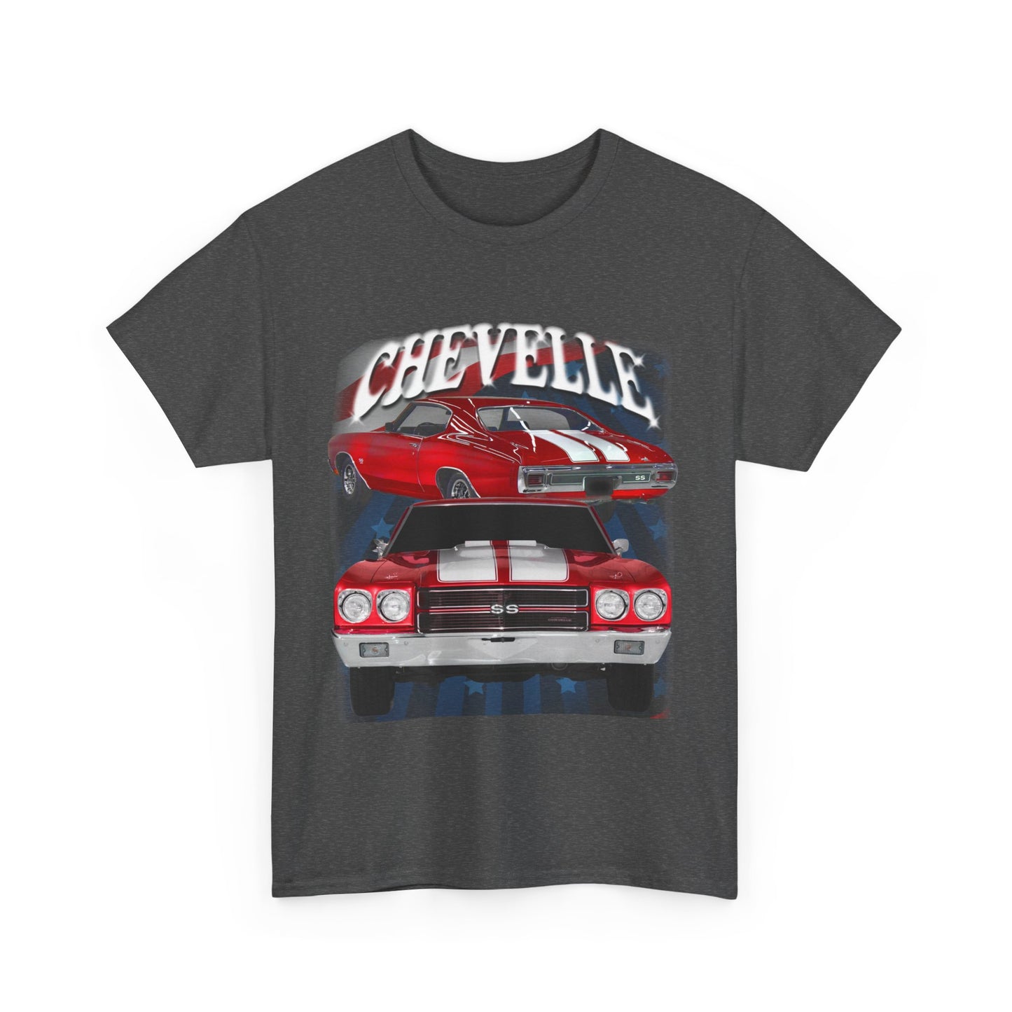 Red w White Stripe 1970 Chevelle Unisex Heavy Cotton Tee T Shirt muscle car Gift