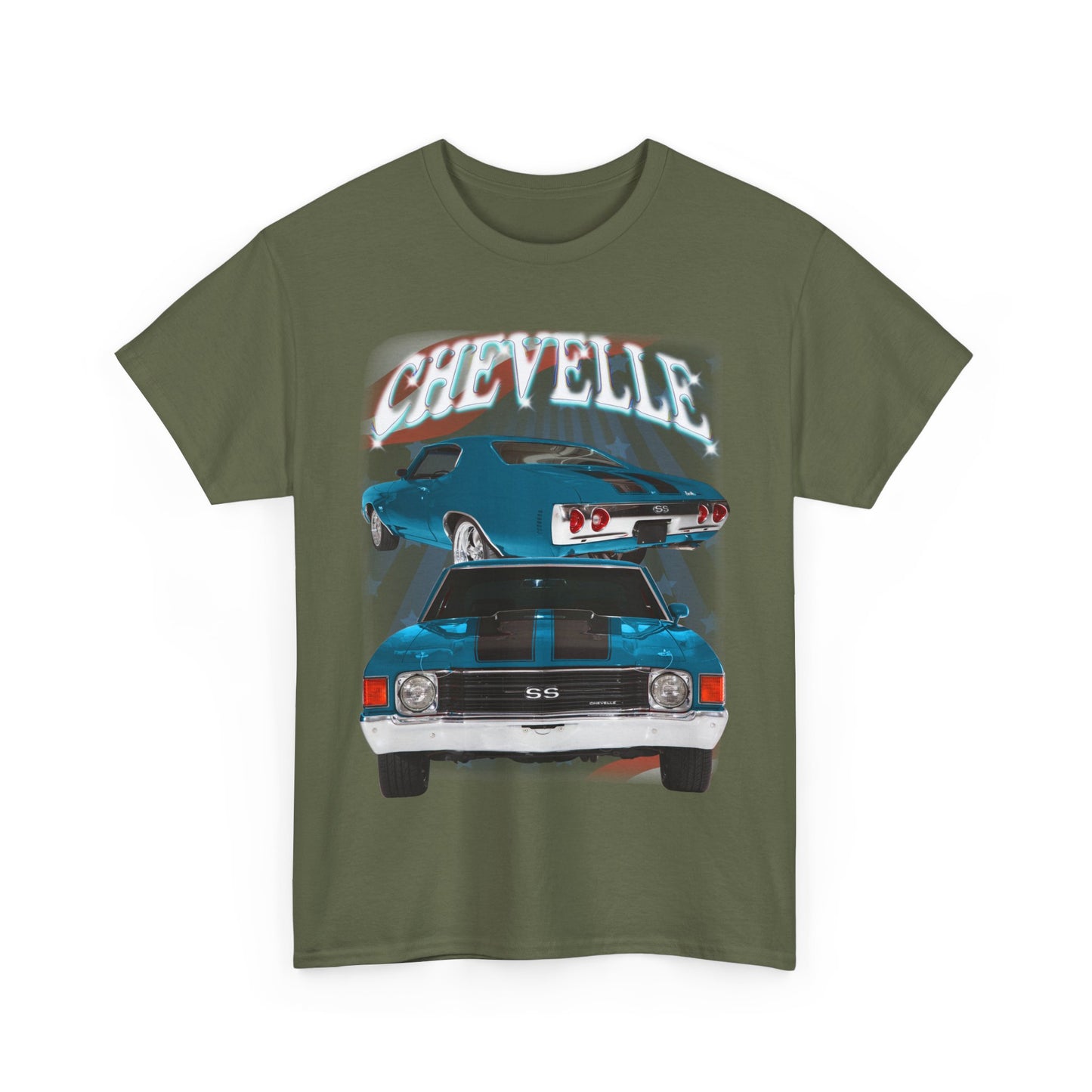 Blue 1972 Chevelle Unisex Heavy Cotton Tee T Shirt muscle car Great Gift