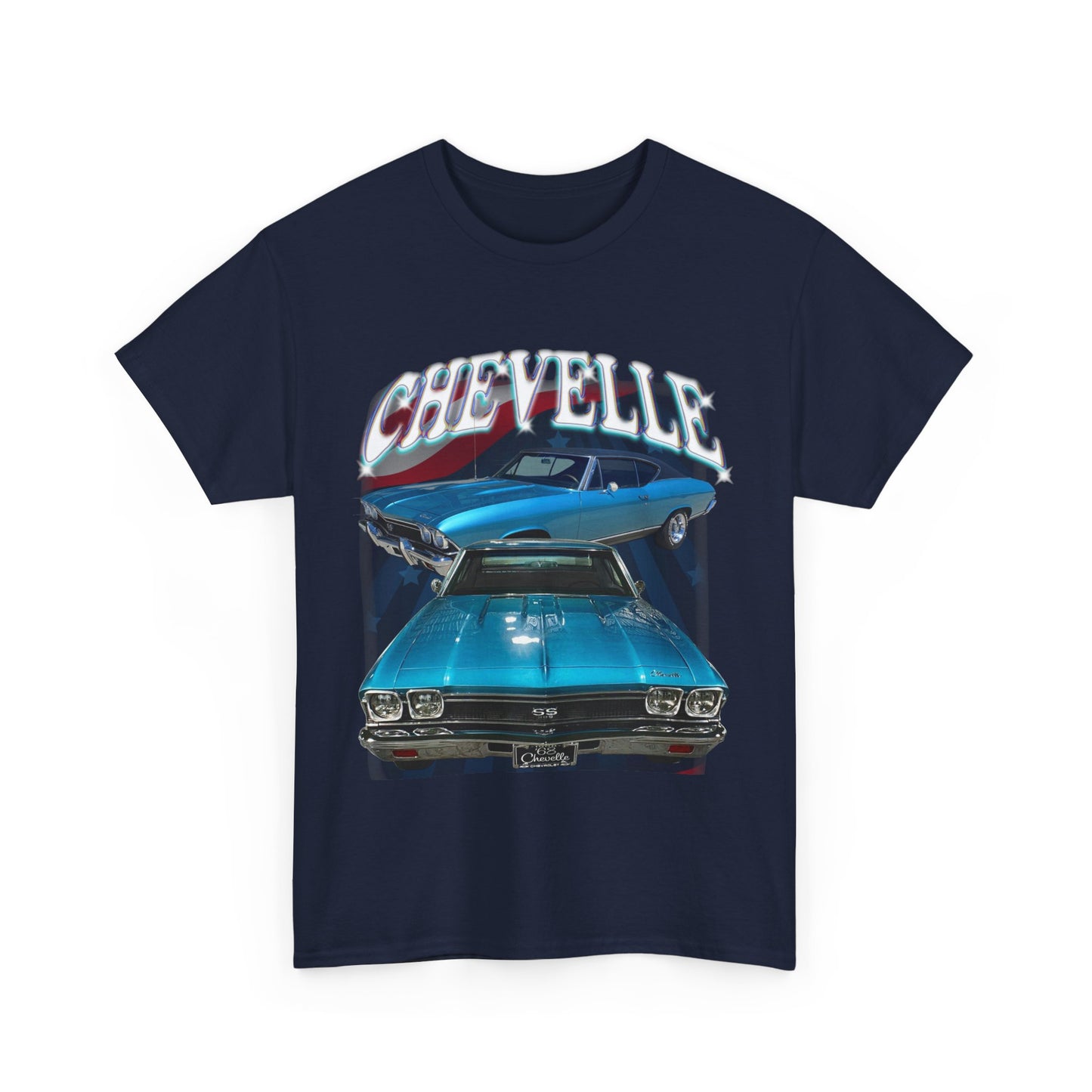 Turquoise Blue Green 1968 Chevelle Unisex Heavy Cotton Tee T Shirt Great Gift