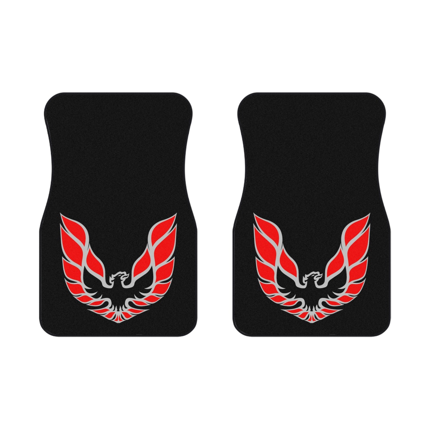 Dark Grey, WS-6 WS6, Red Logo, Firebird Trans Am, Set of 2 Mats,Muscle Car,Gift